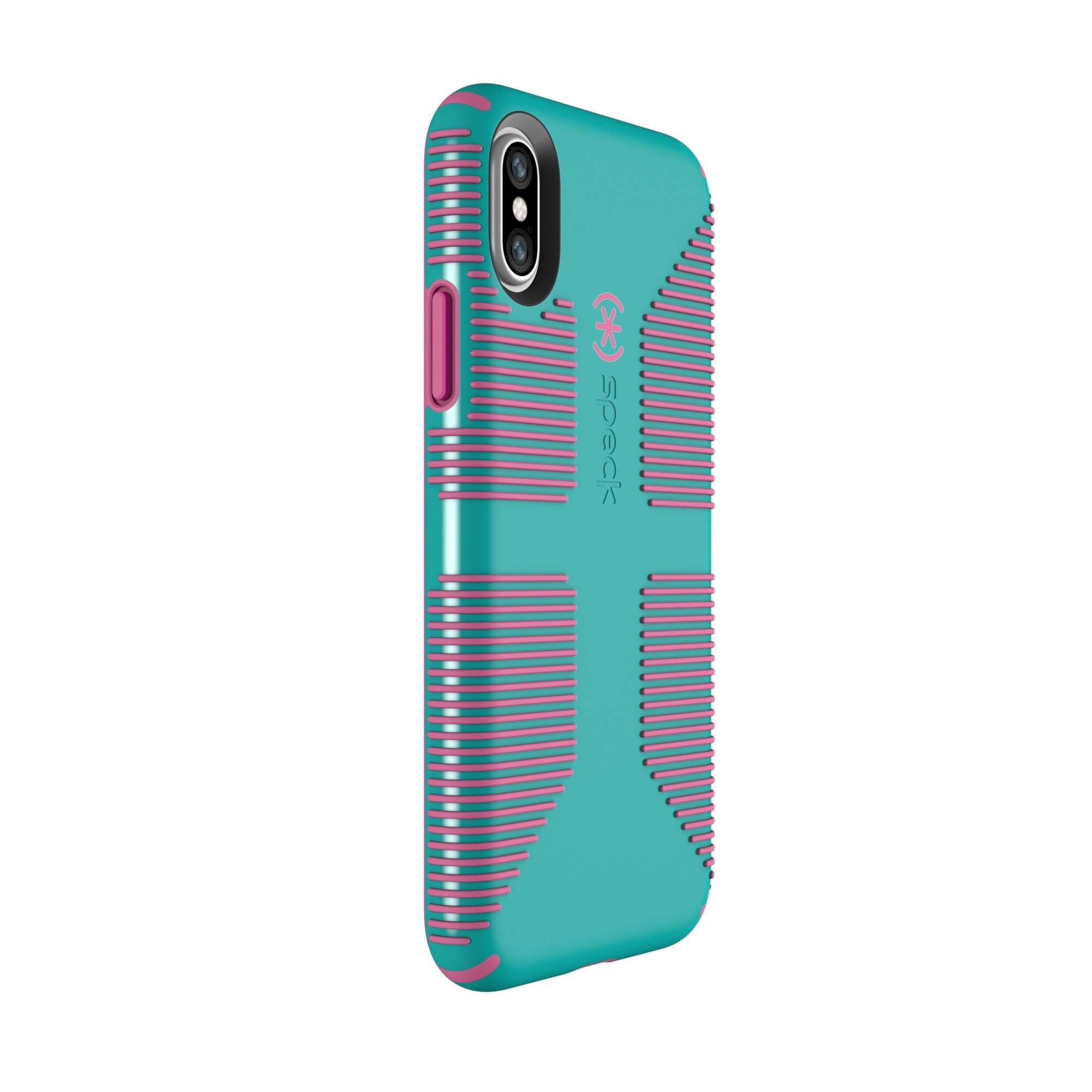 Speck Products CandyShell Grip Cell Phone Case for iPhone XS/iPhone X - Caribbean Blue/Bubblegum Pink 5