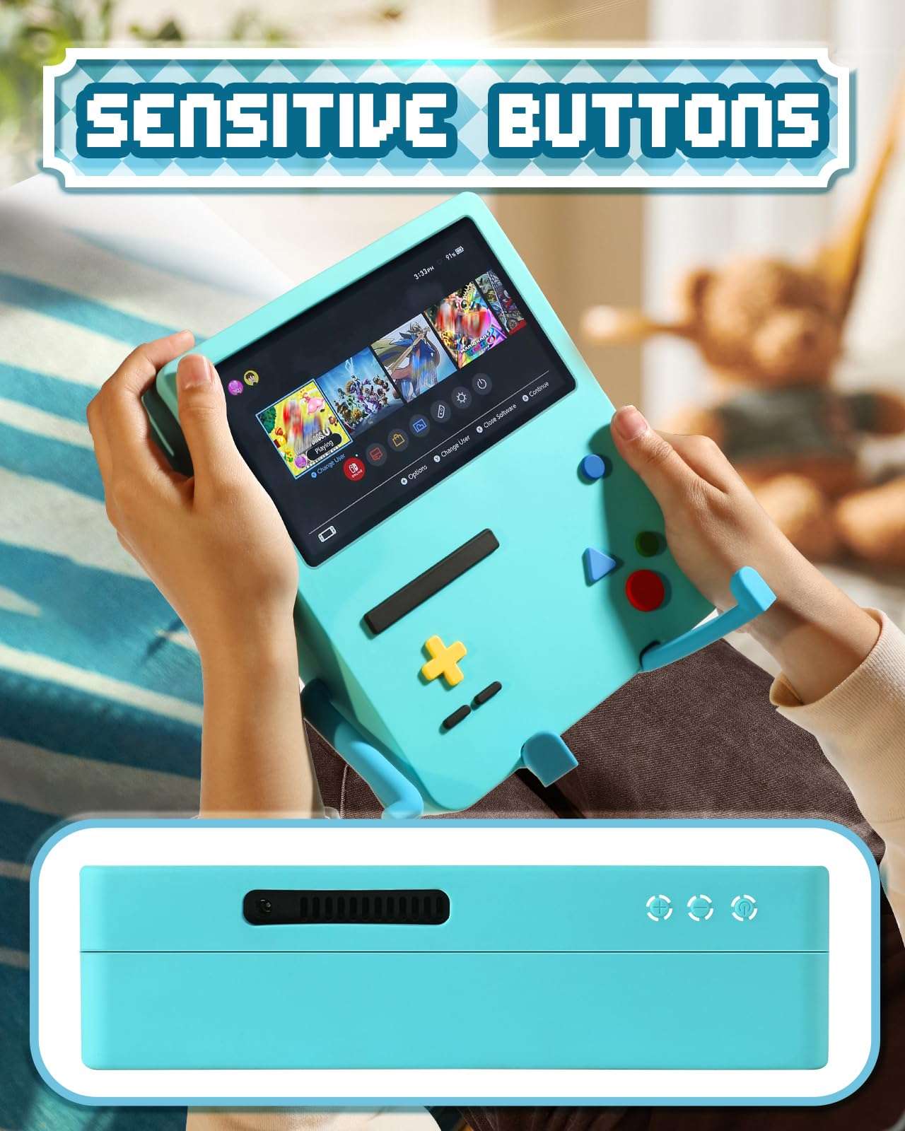 Miss Adola Stand for Switch OLED Accessories Cartoon Cute Soft Silicone Portable Dock for Nintendo OLED Playstand Games Room Decor Unique for Game Lover Teen Girls Boys Kids 6