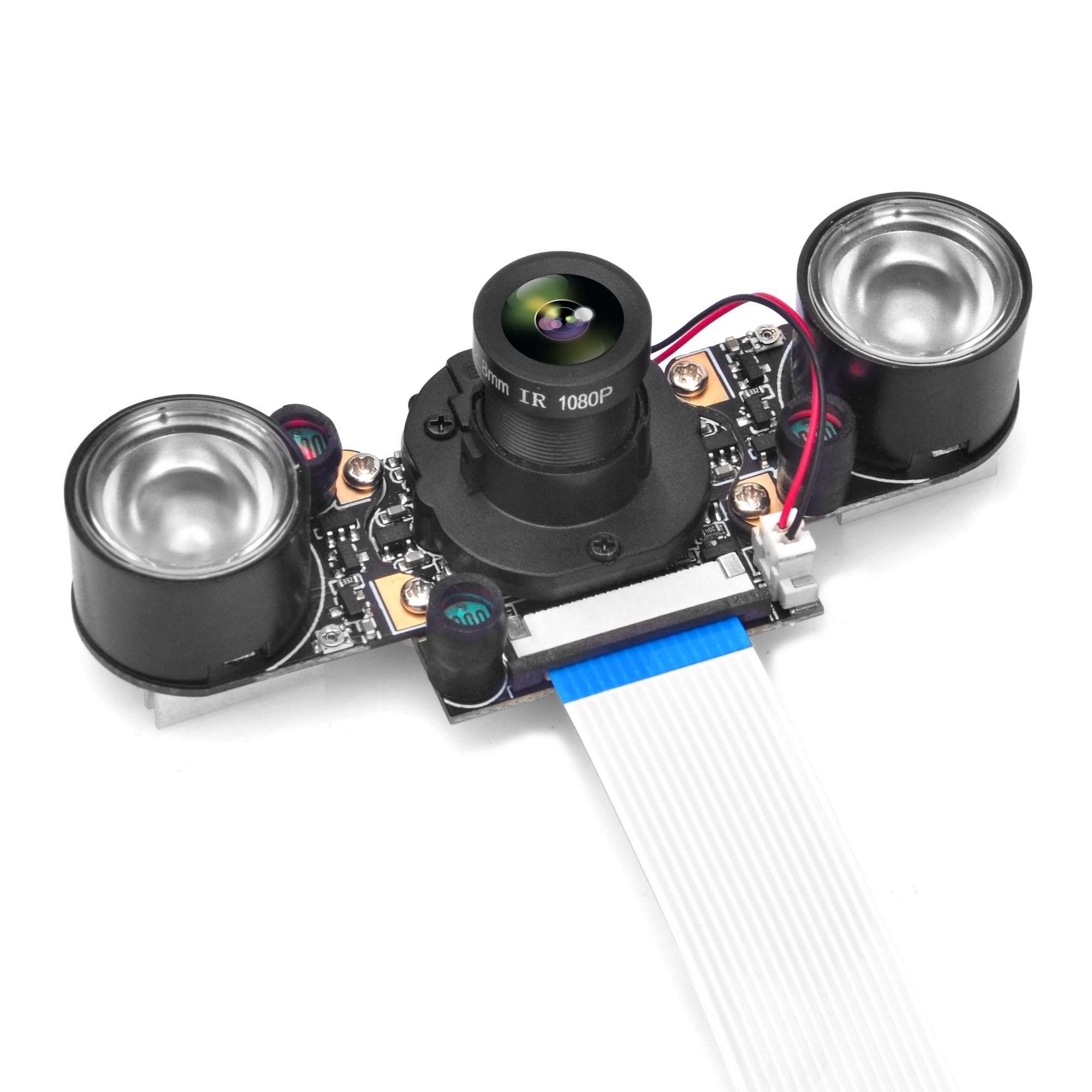 OSOYOO IR-Cut Camera for Raspberry Pi: Auto Day-Night Mode with Infrared Vision and Acrylic Case, Compatible with Raspberry Pi 3B/2B & A/B Series 1