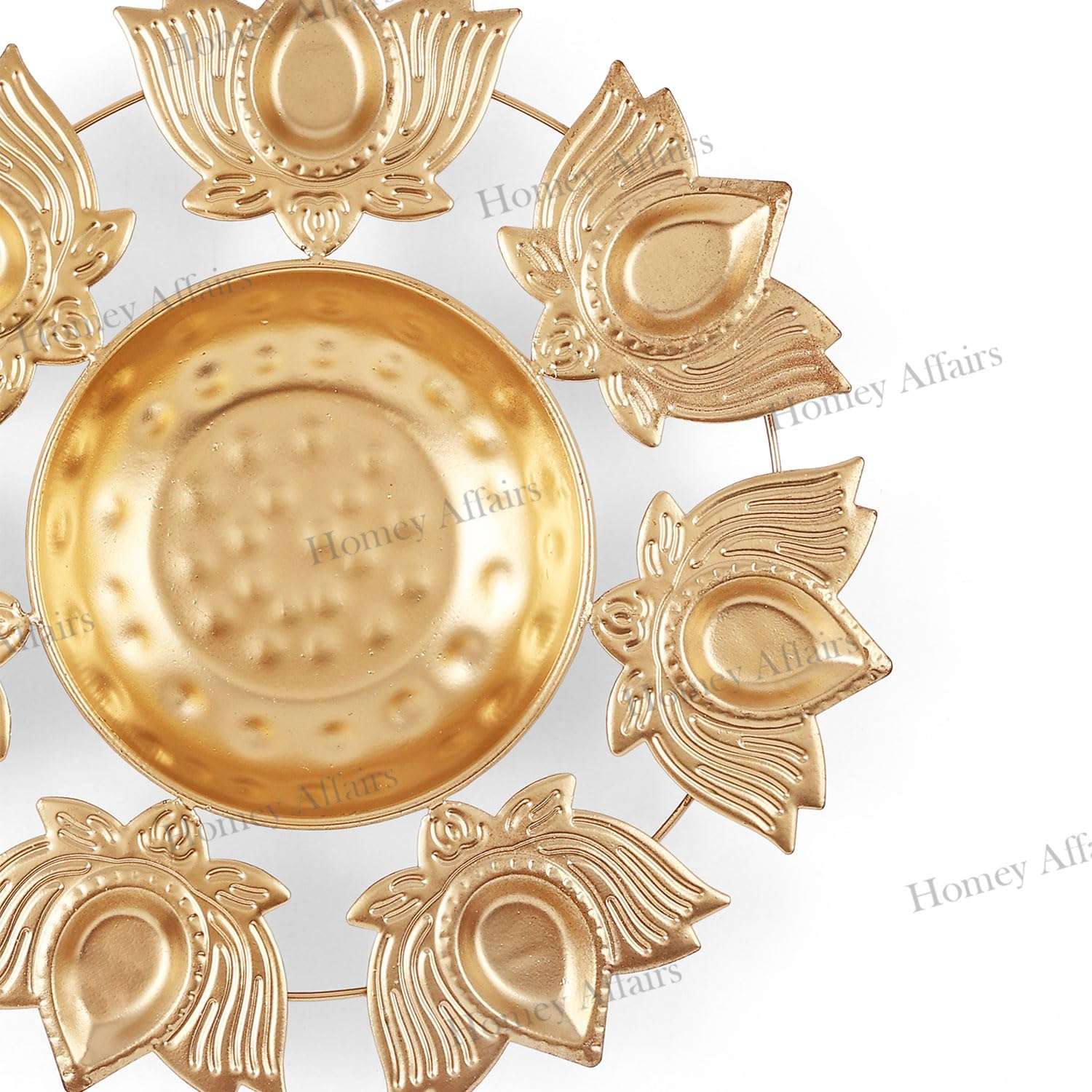 Homey Affairs Diwali Decoration Items for Home Decor | Diya Shape Flower Decorative Urli Bowl for Pooja Room | Floating Flowers Bowls and Tea Light Candles (Lotus Shaped Diyas) 6