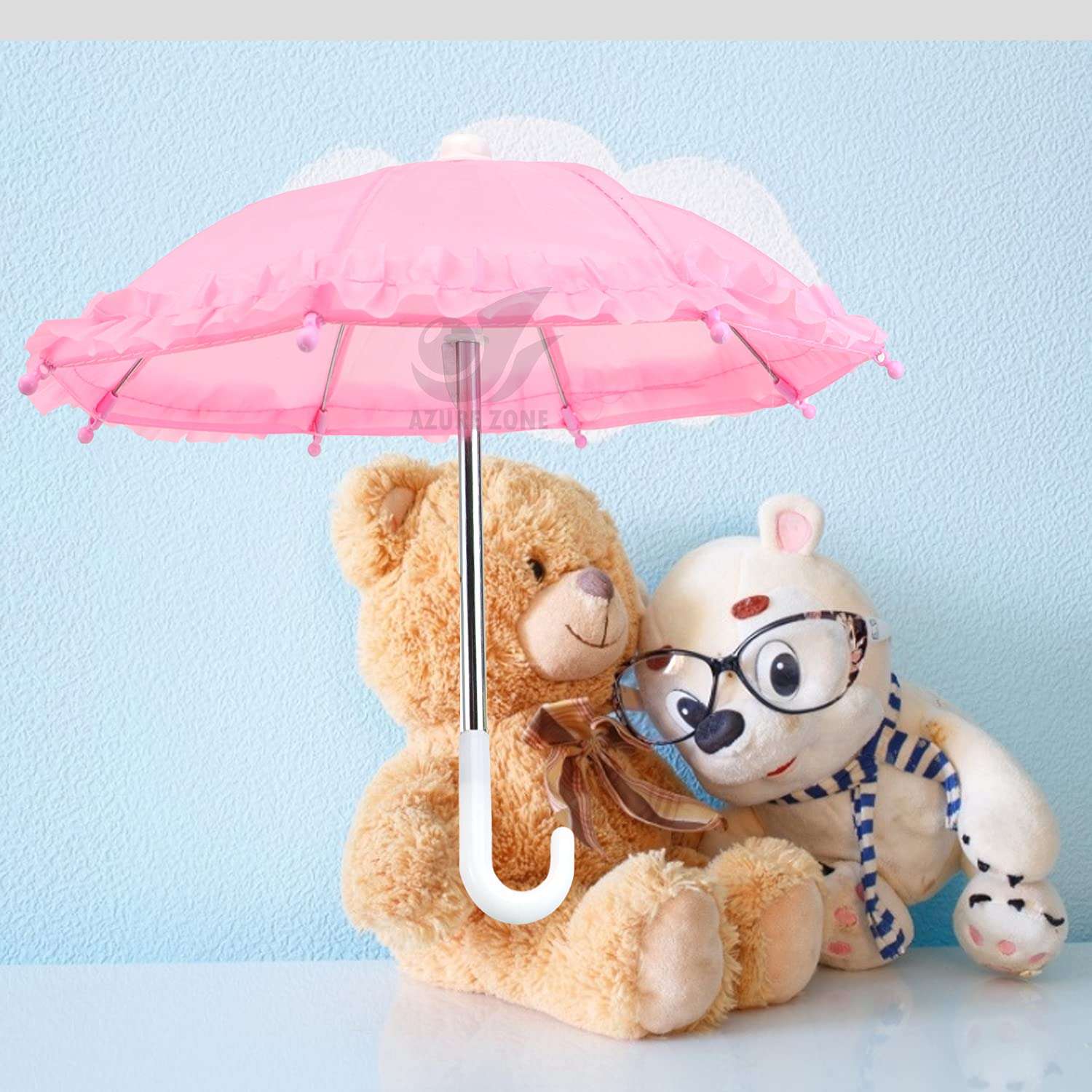 Azure Zone, 5 Pack Colorful Mini Umbrella Cute Mini Sunny Rainy Umbrella for Decoration Photography Props Supplies 4