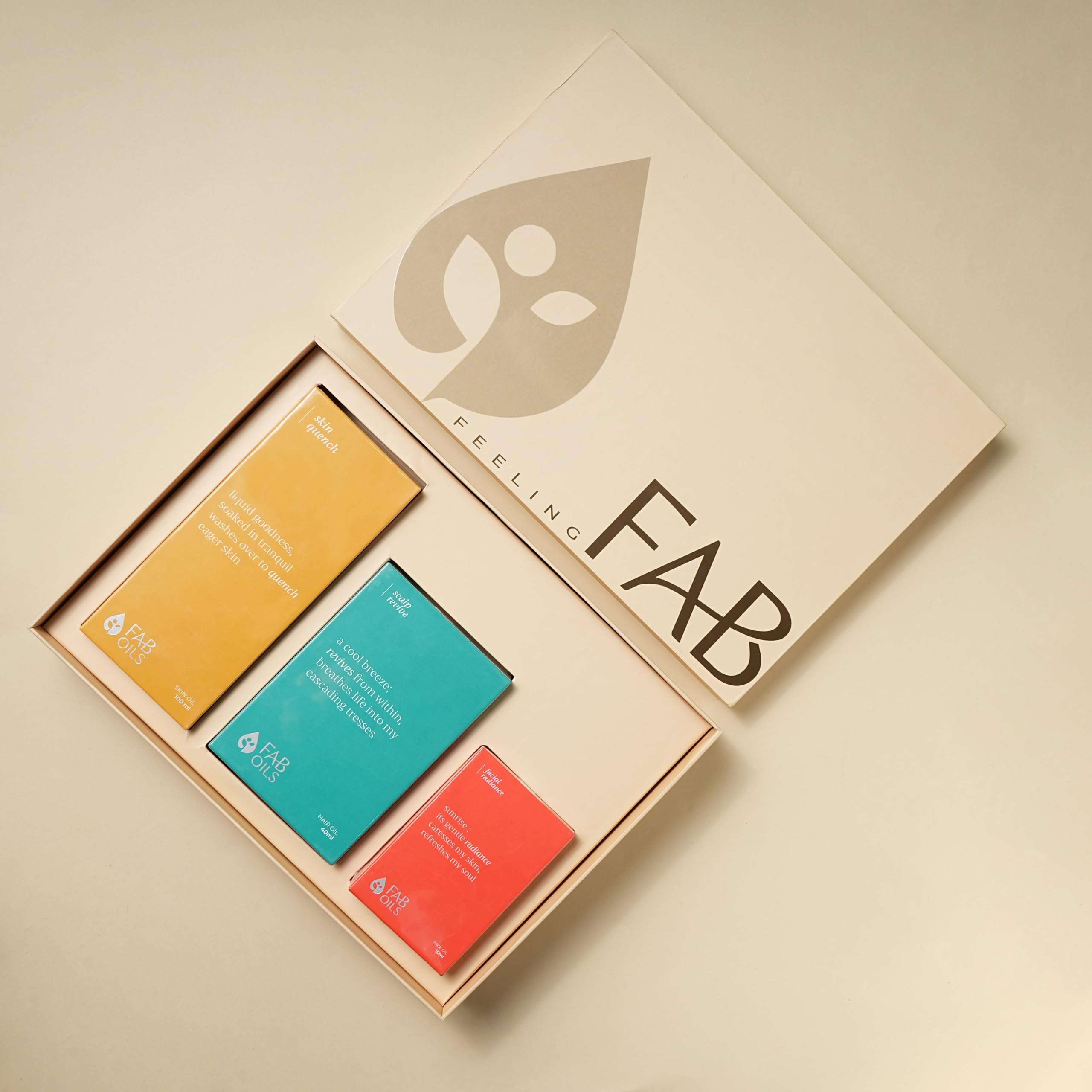 Fab Oils The TLC Quench, Nourish and Glow Gift Set | Ultra Lightweight Oils | Face, Hair & Body Oil Combo | 10-Sec Fast Absorption | Gifts for Women & Men | 95% Natural | Set of 3-150ml 5