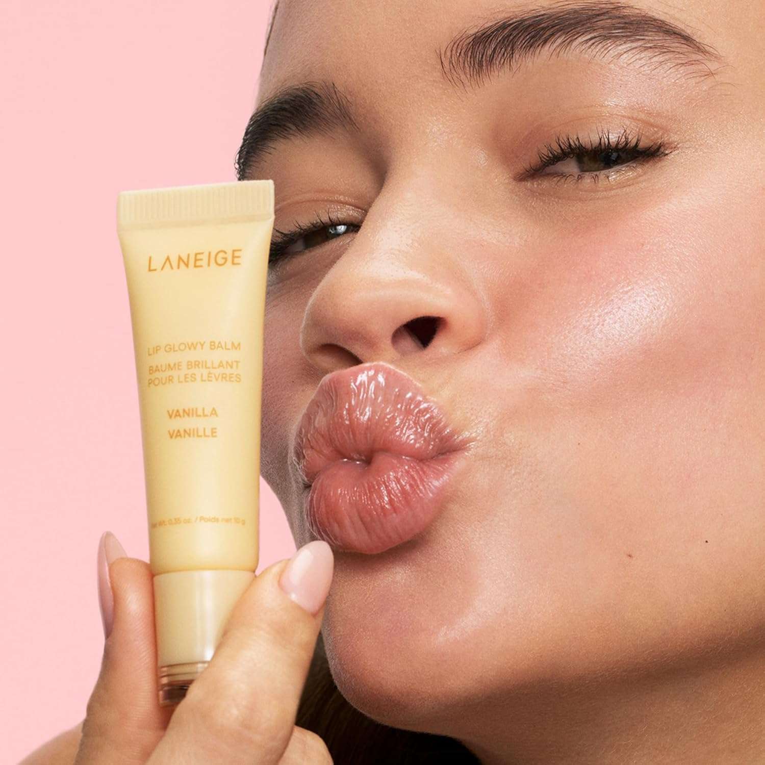 Laneige Lip Glowy Balm | Moisturizing Lip Treatment with Vitamin C + Shea Butter for Soft, Smooth and Glowing Lips | Korean Lip Balm For Dry Chapped Lips |Intense Hydration| Vanilla|10Gm 5