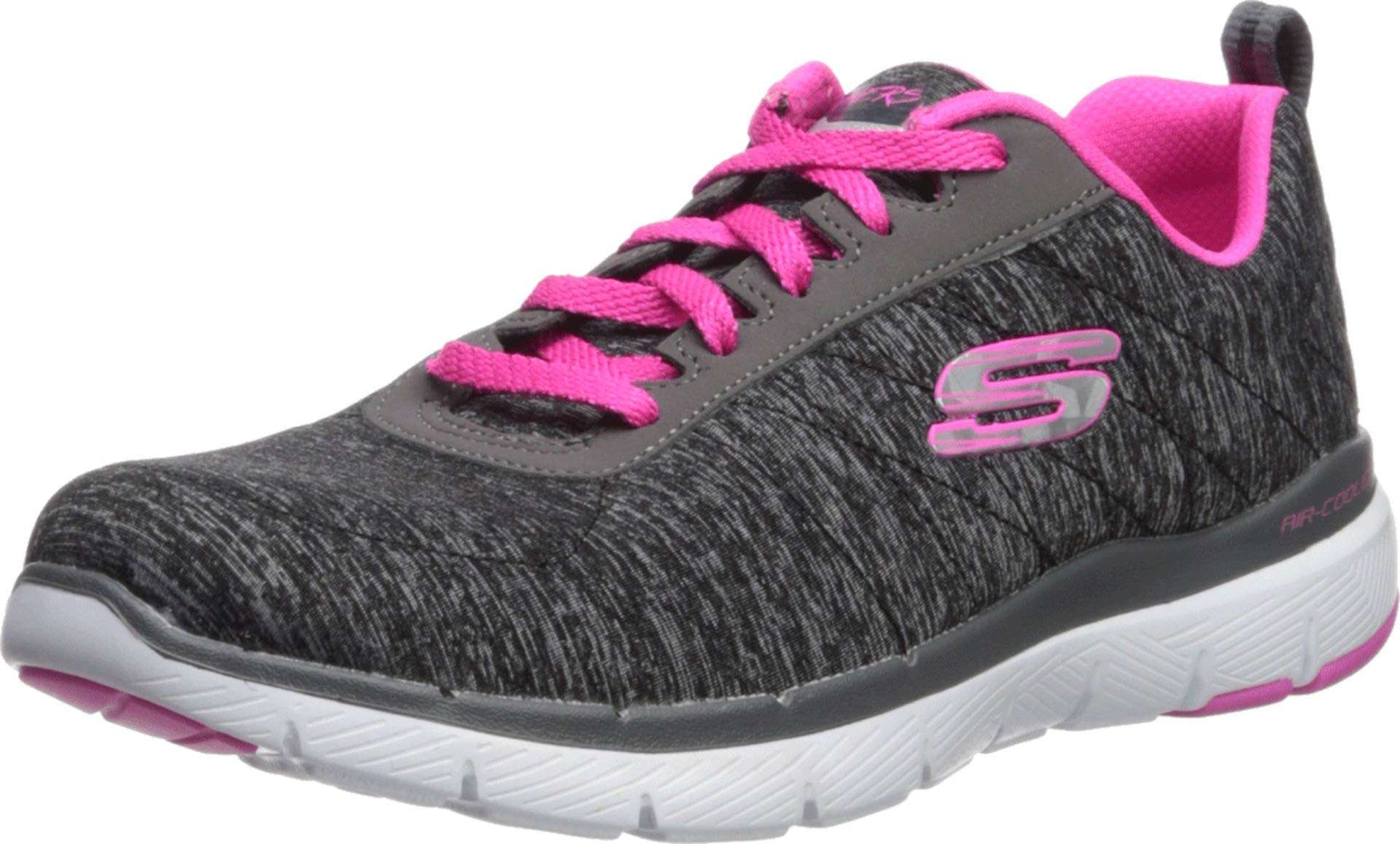 Skechers Womens Flex Appeal 3.0 - INSIDERS Black/HOT Pink Casual Shoe - 3 UK (13067) 1