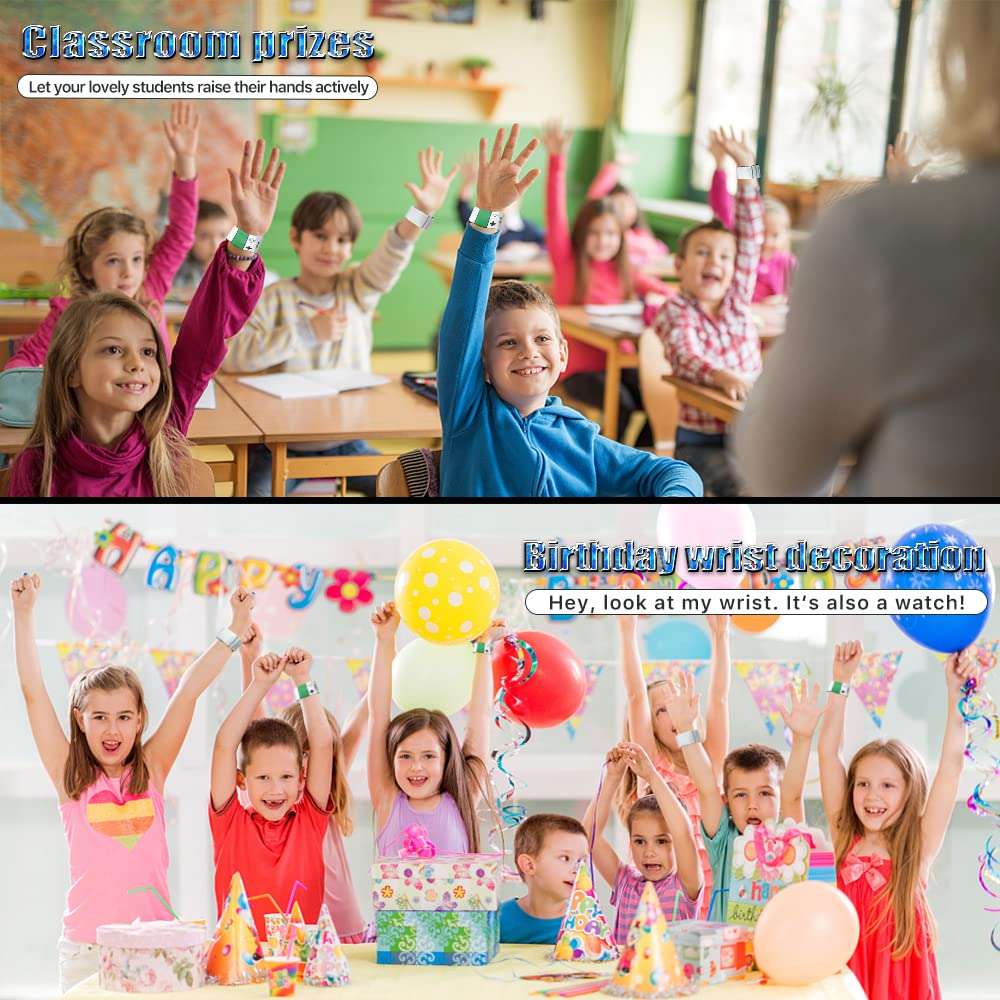 Joyday Paper Watch, Creative Digital Magnetic Waterproof Wrist Watch, Novelty Paper Wristwatch, Paper Waterproof Watch Bands Gifts for Christmas New Year for Men Women Boys Girls (White) 4