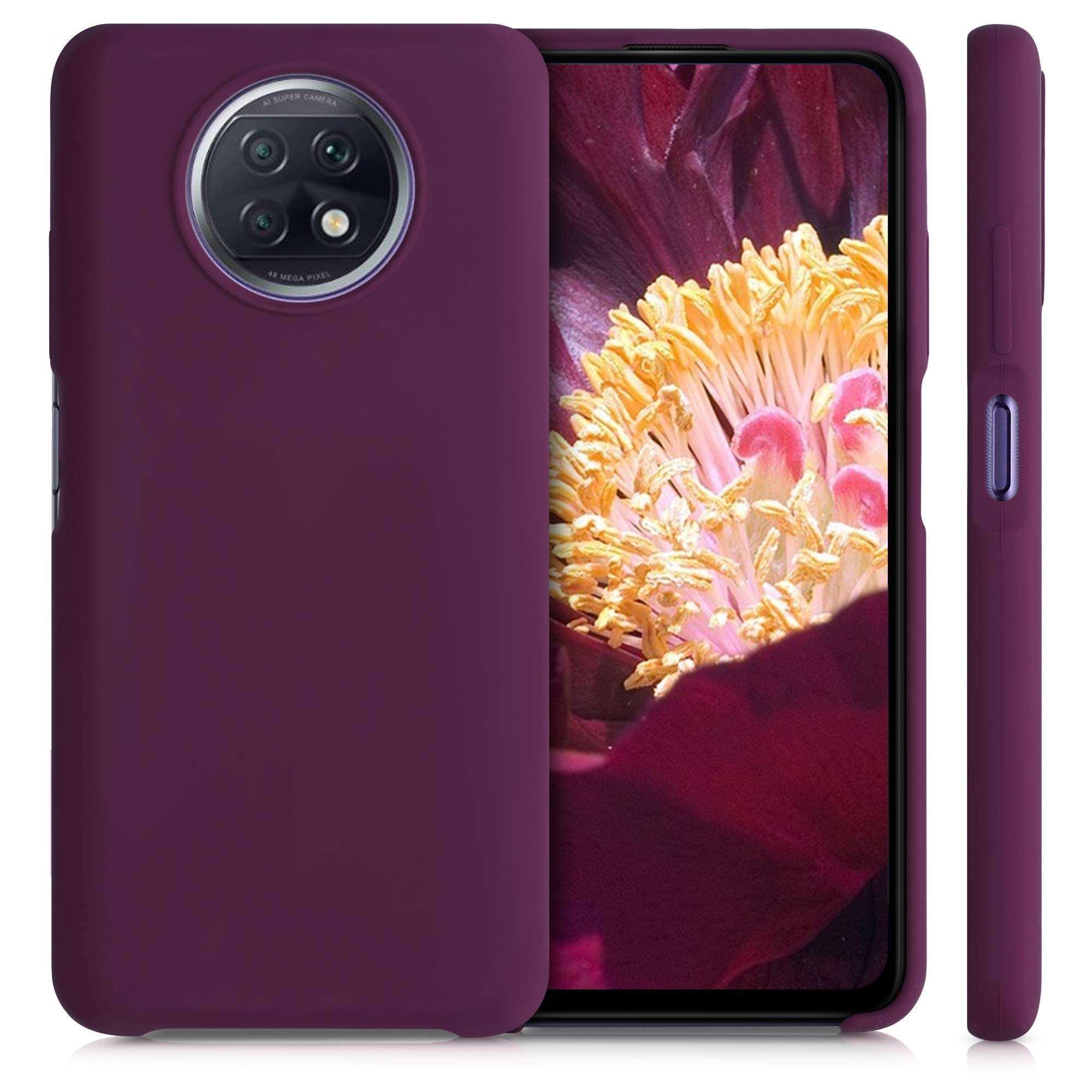 kwmobile TPU Silicone Case Compatible with Xiaomi Redmi Note 9T - Case Slim Phone Cover with Soft Finish - Bordeaux Violet 5