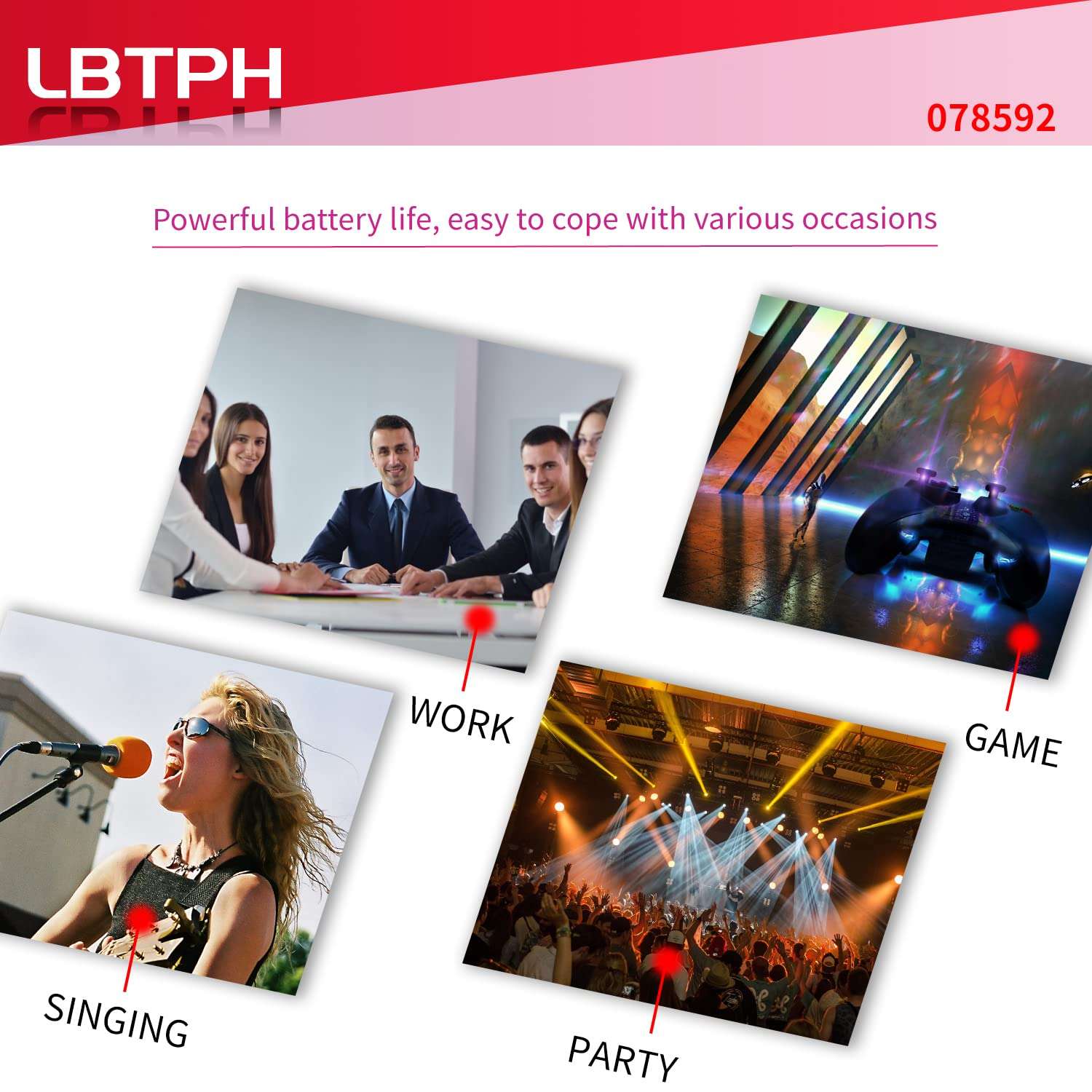 LBTPH 078592 789175 4INR19/66-2 Battery Replacement for Bose S1 Pro Multi-Position Pa Speaker 789175-0110 14.8V 5500mAh 81.40Wh 6