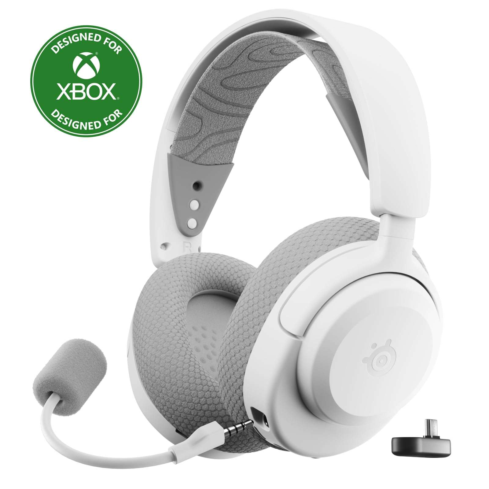 SteelSeries Arctis Nova 3X Wireless Multi-Platform Gaming Headset — Mobile App Control — 40 HR Battery — Neodymium Magnetic Drivers — 2.4GHz/Bluetooth — Xbox, PS5, PC, Switch, Mobile — White 2
