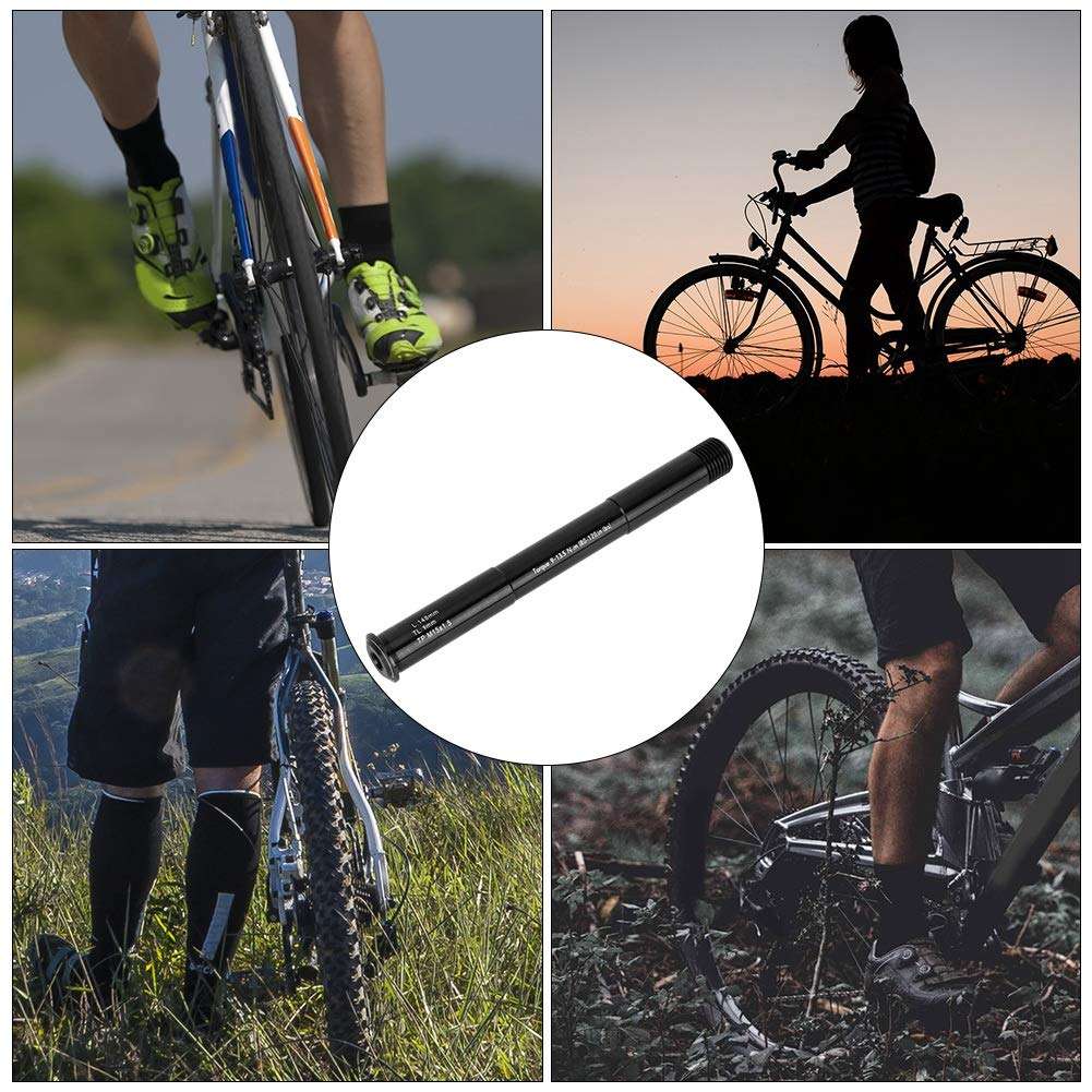 MAGT Bike Front Fork Axle, Bicycle Front Hubs Thru Axle Aluminium Alloy Front Hub Tube Thru Shaft Boost Compatible with RockShox (15X110MM) (148L) 4
