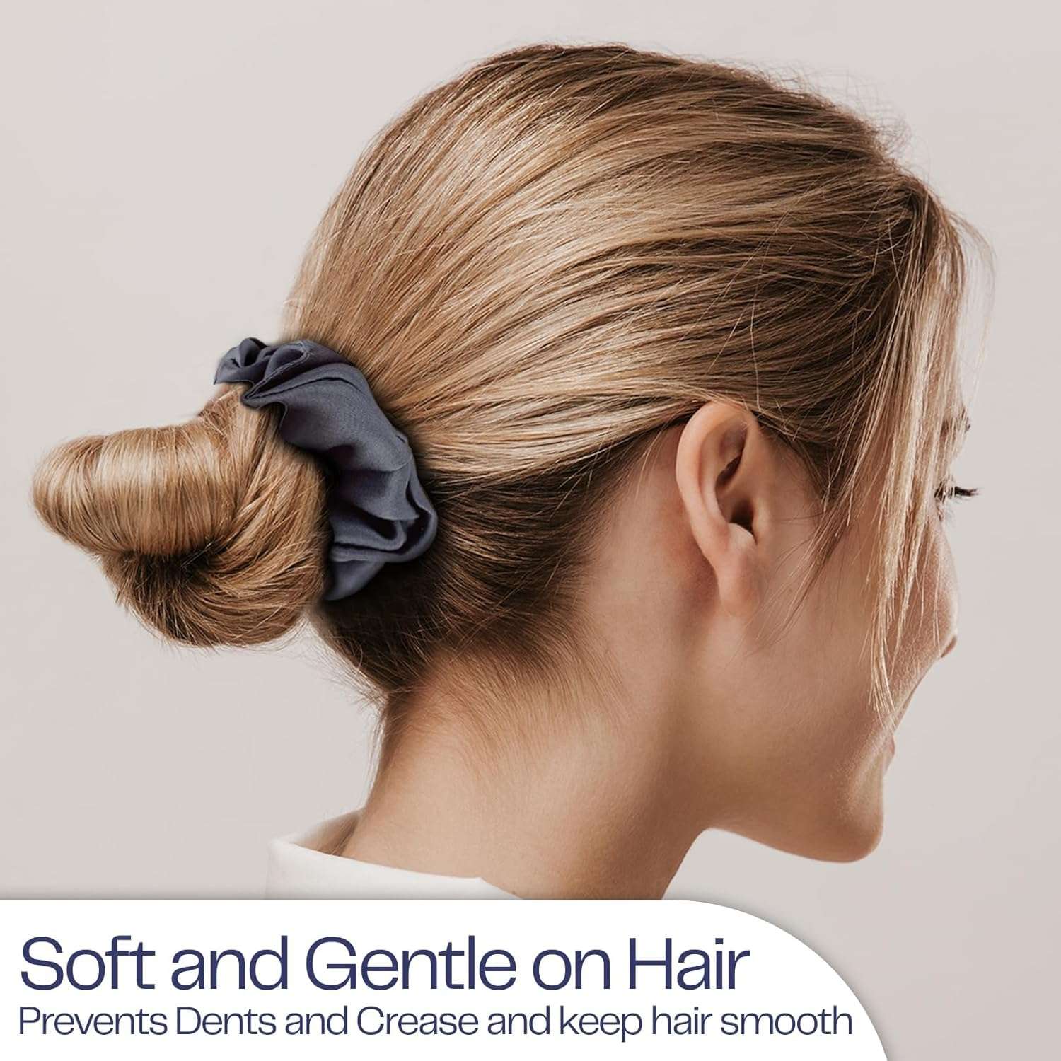 Wazdorf 6 Packs Satin Hair Scrunchies for Women and Girls, Bulk Soft Scrunchy Hair Bands for Hair Accessories, Elastic Hair Bobbles Ponytail Holder for Girl’s Birthday Gift (Multicolor - Pack of 6) 5