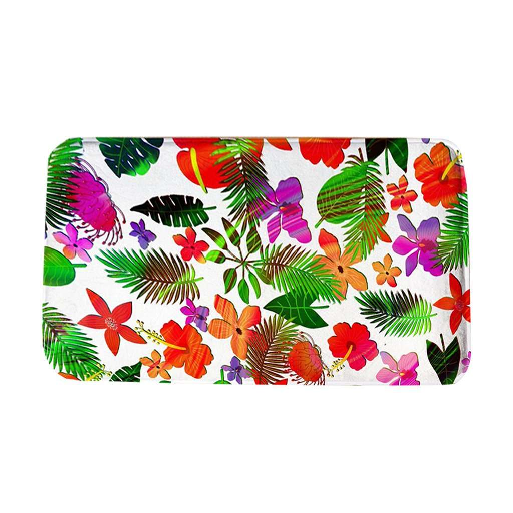 Elegant Essence Kitchen Floor Mat Comfort Anti Slip Flannel Indoor Bahroom Rug Flower 2 2