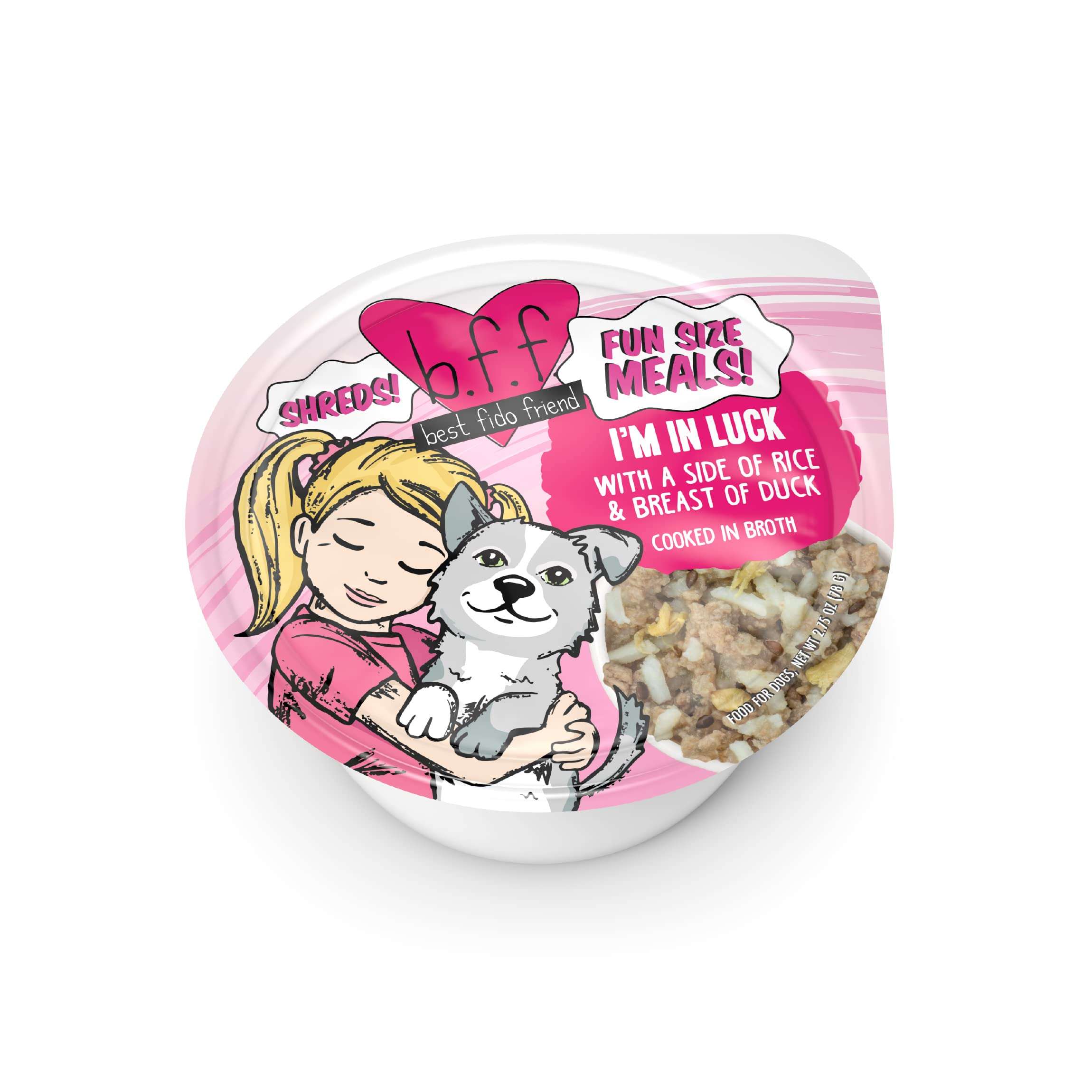 Weruva Best Fido Friend Fun Size Meals for Dogs, Im in Luck, 2.75oz Cup, Pack of 12