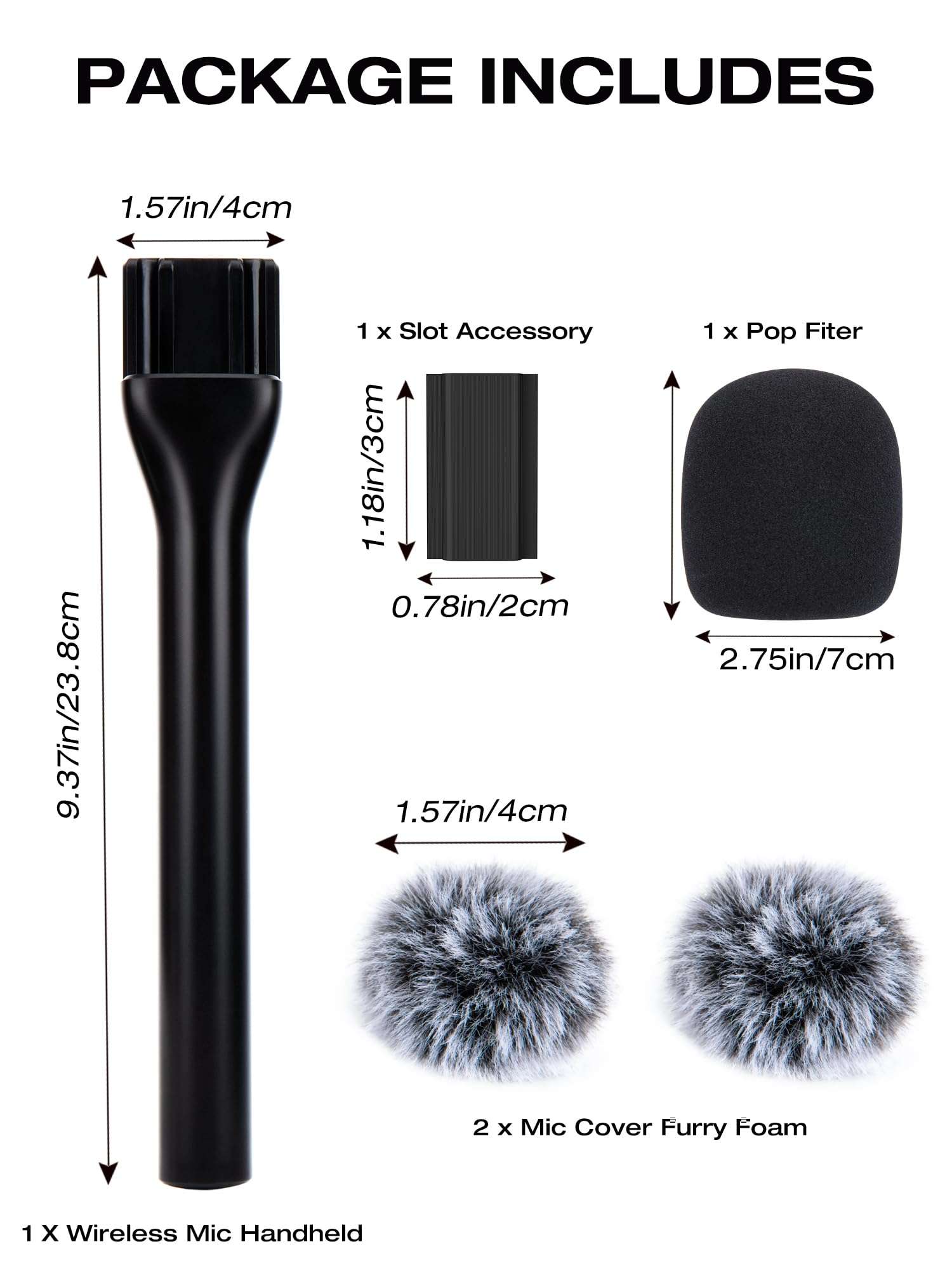 SUNMON Wireless Microphone Magnetic Holder Compatible with DJI Mic 3 (Mini/1/2), Interview Holder for Rode Wireless Micro/GO 2/ME/Pro (1 Universal Foam Cover, 2 Furry Windscreen Only for DJI Mic 3) 5