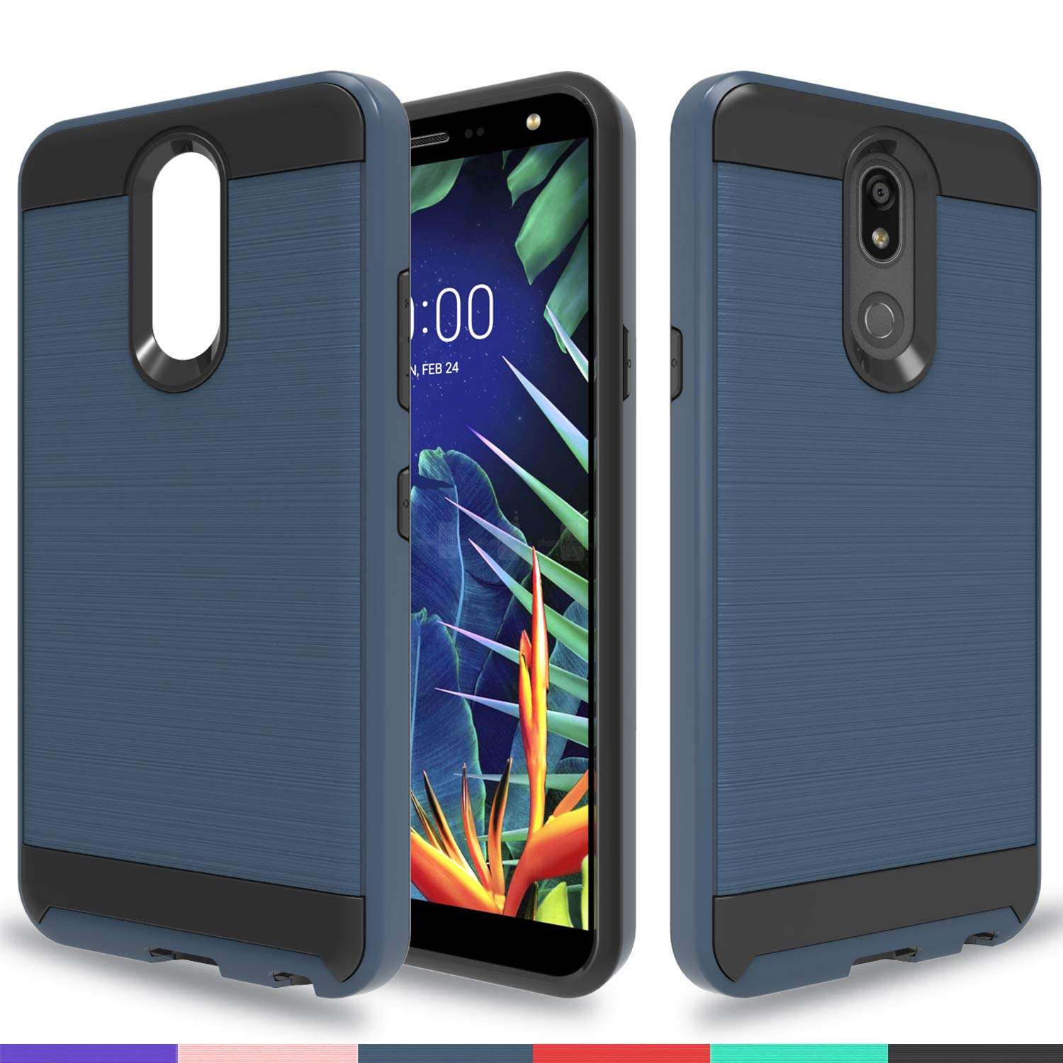 Wtiaw Compatible with LG K40 Case,LG K12 Plus Case,LG X4 2019 Case,LG Solo LTE/LMX420/Solo LTE L423DL/Solo/K12+/ LG Xpression Plus 2/Harmony 3 Cases,Brushed Metal Texture Case for LG K40-CL Metal Slate 1