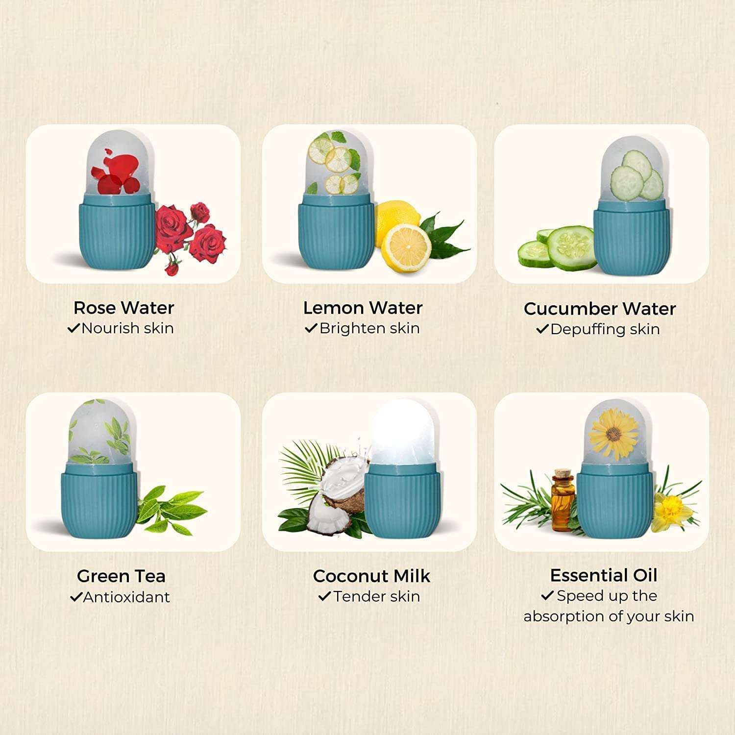 Vajin Ice Roller for Face and Eye ilicone Ice Mold for Face Beauty Face Ice Roller to Enhance Skin Glow ice cube for Brightening Skin Removing Puffiness Skin (Multicolor) 5