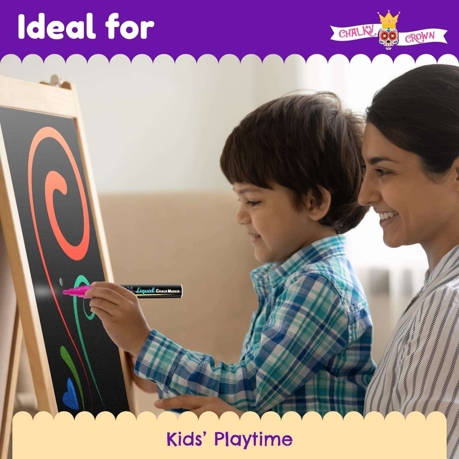 Liquid Chalk Markers - Erasable Chalk Pens, Chalkboard Markers - Chalk Markers for Chalkboards, Signs, Windows, Blackboard, Glass - Reversible Tip, 20 pack (Bold Multicolored, 6mm) 5