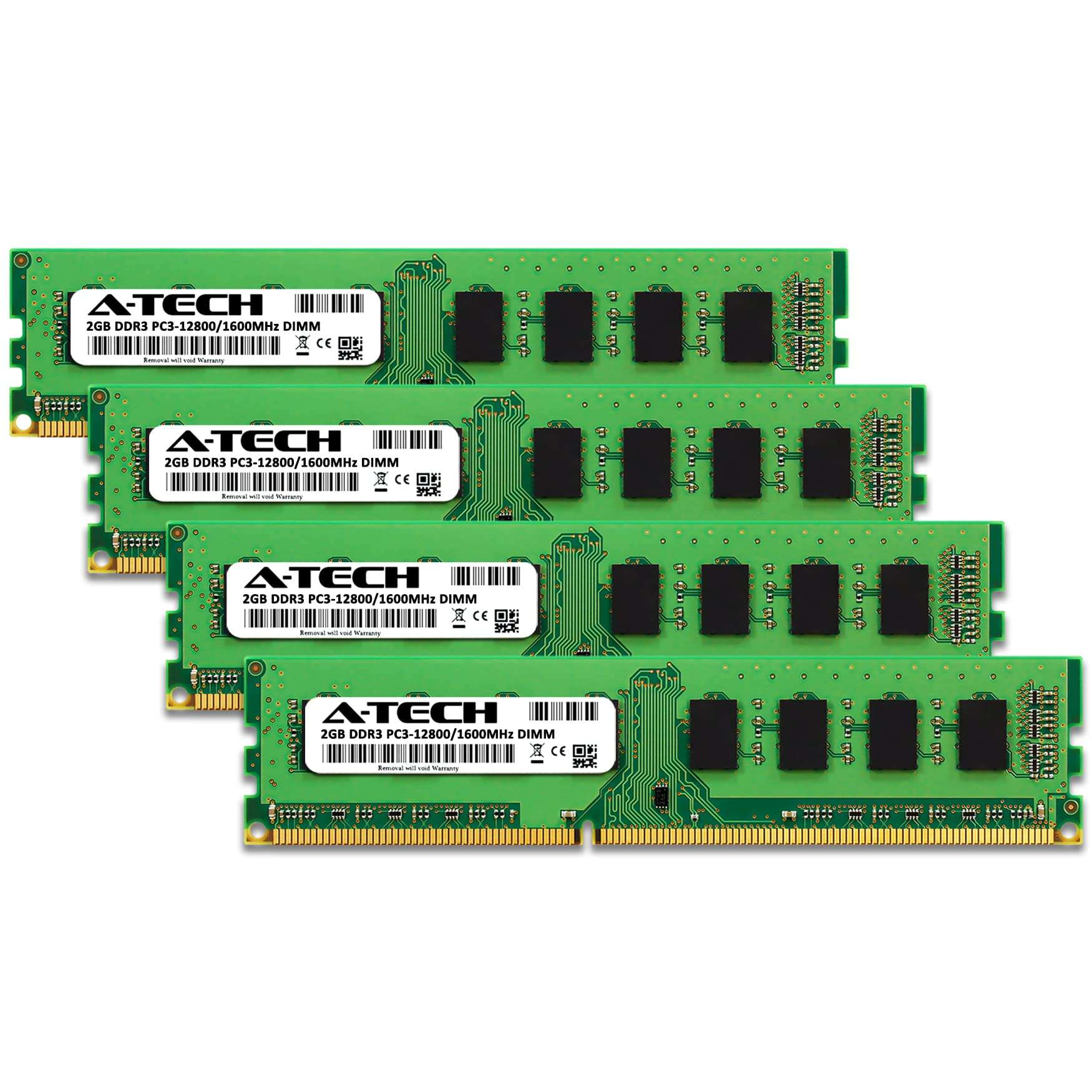A-Tech 8GB Kit (4x2GB) RAM for Dell OptiPlex 9020, 9010, 7020, 7010, XE2 (SFF/MT/DT) | DDR3 1600 MHz DIMM PC3-12800 UDIMM Memory Upgrade 2