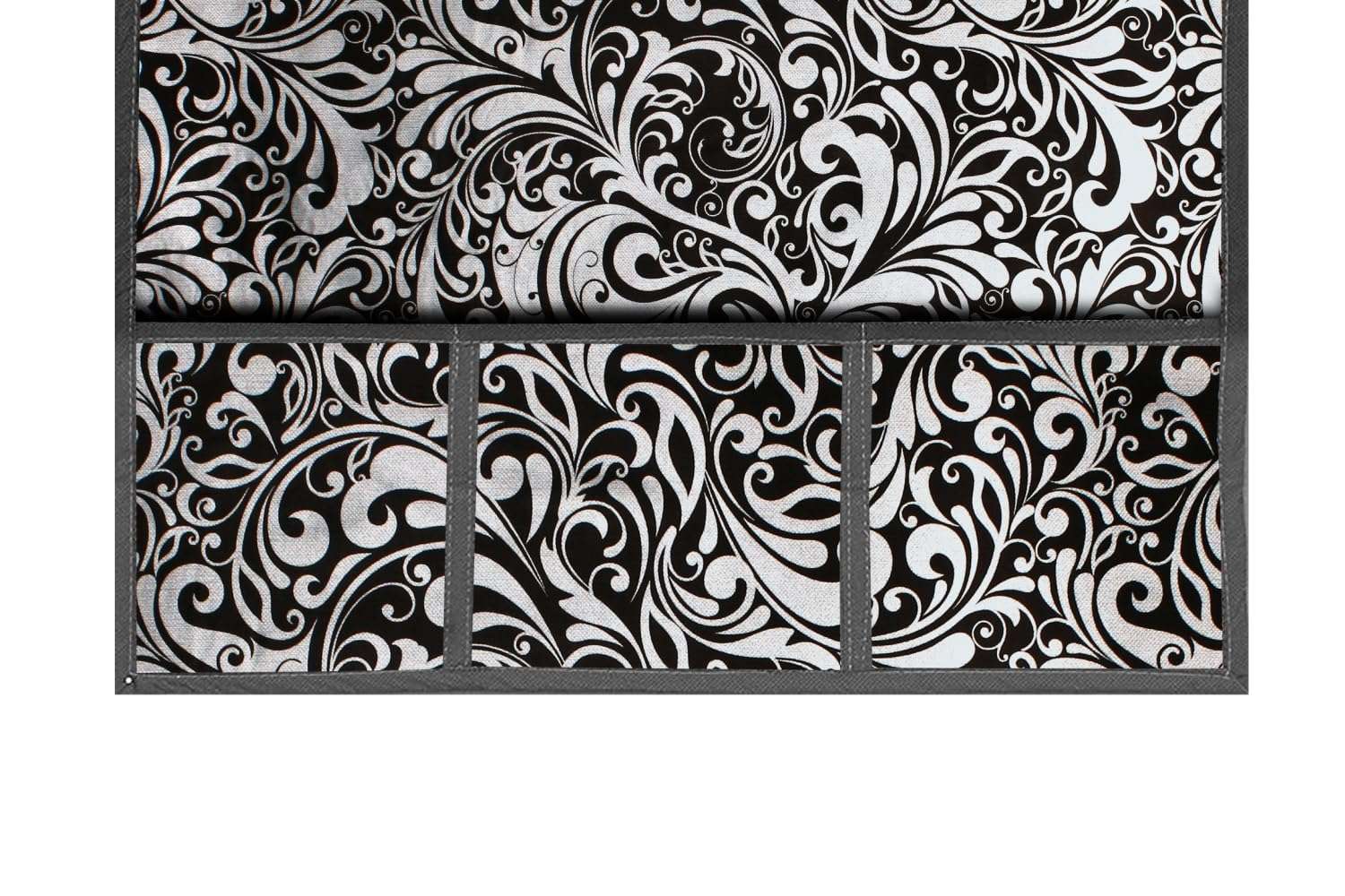 The Furnishing Tree Fridge Top Cover Compatible for Samsung RT37C4512BX/HL, 322 LTR WxL 65x111 in CM Floral Pattern Black 5