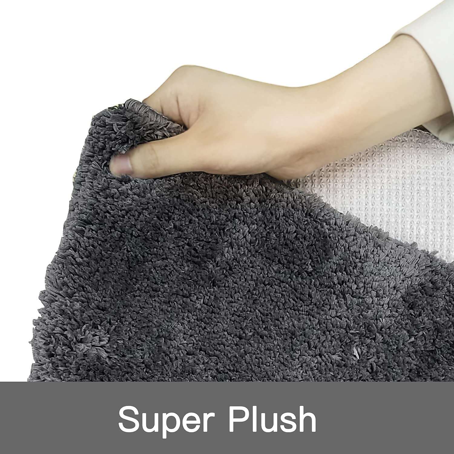 BSPS Super Soft Microfiber Bath Mat Water Absorb Door Mat (40cm x 60 cm) Pack of 1 Grey 4