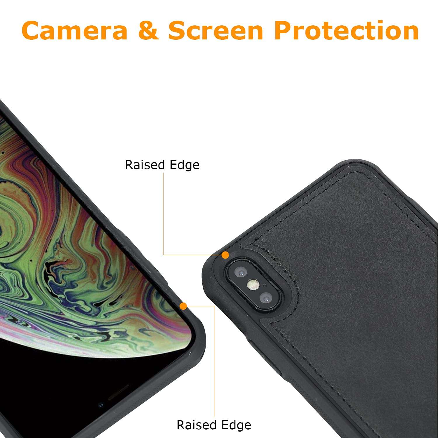 molzar MAG Series for iPhone Xs Max Case, Built-in Metal Plate for Magnetic Mount, Works with Qi-Certified Chargers, Compatible with iPhone Xs Max, Red 6