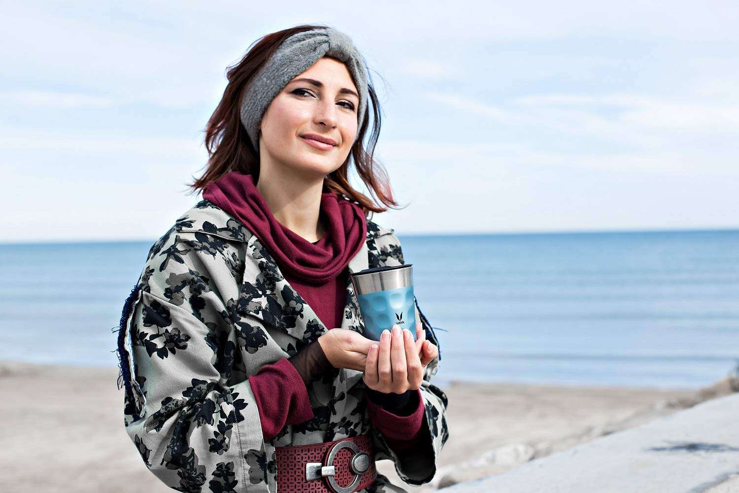 VAYA POPCUP Insulated Coffee Mug with Lid 250ml, Stainless Steel Hot & Cold Coffee, Water and Teacup,Double-Walled Insulated Tumbler, Keeps Beverages Hot & Cold for 5 Hrs,Blue 3