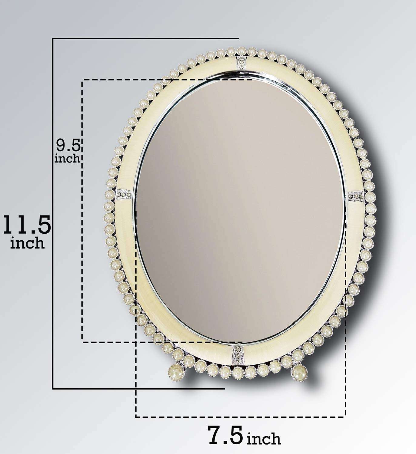 GLAN Double Sided Table Mirror/Makeup Mirror with Stand for Women and Girls 30 Gram Pack of 1 3