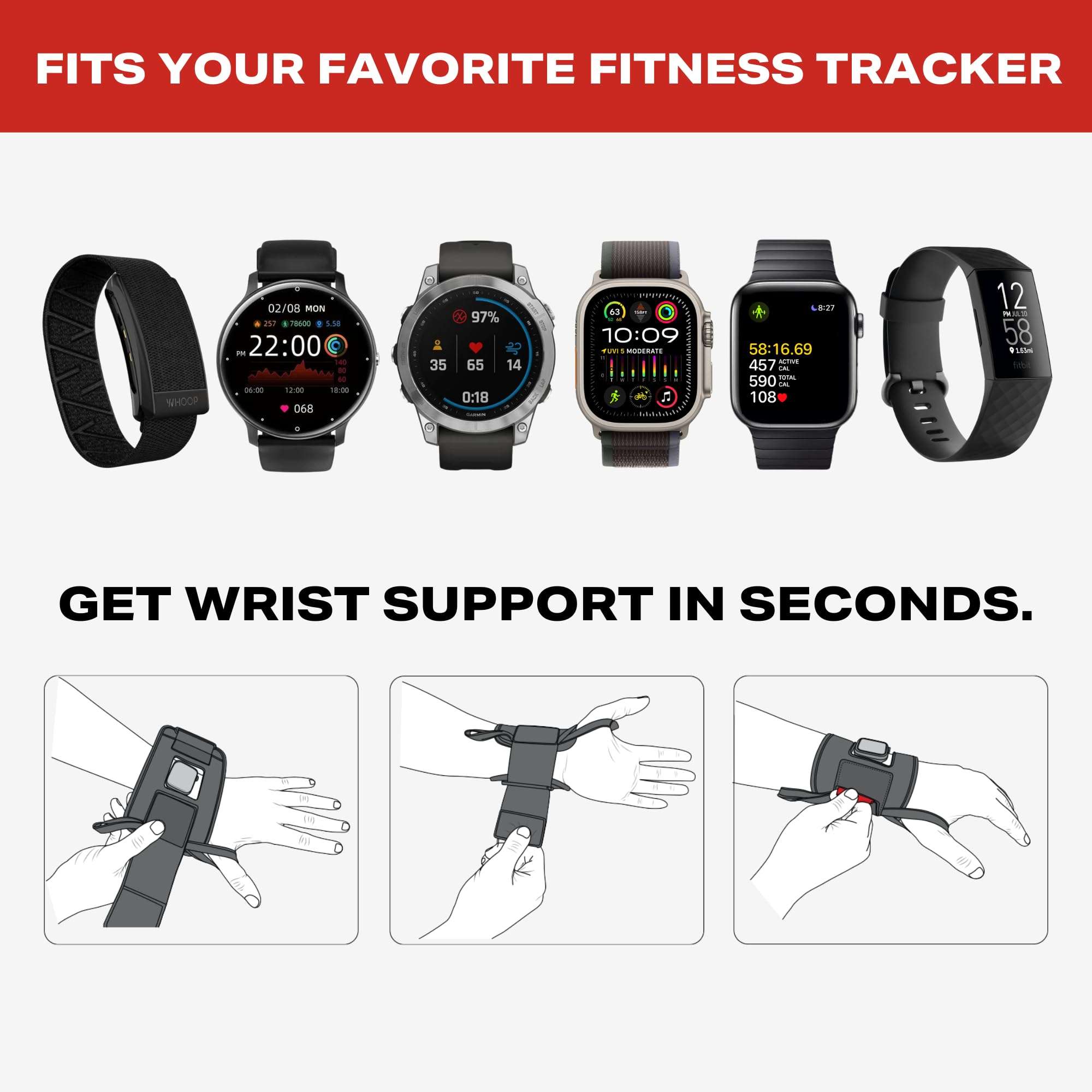 PROTECHT Wrist Wraps for Weightlifting with Smartwatch (No Patch, XL (8-9.5")) 6