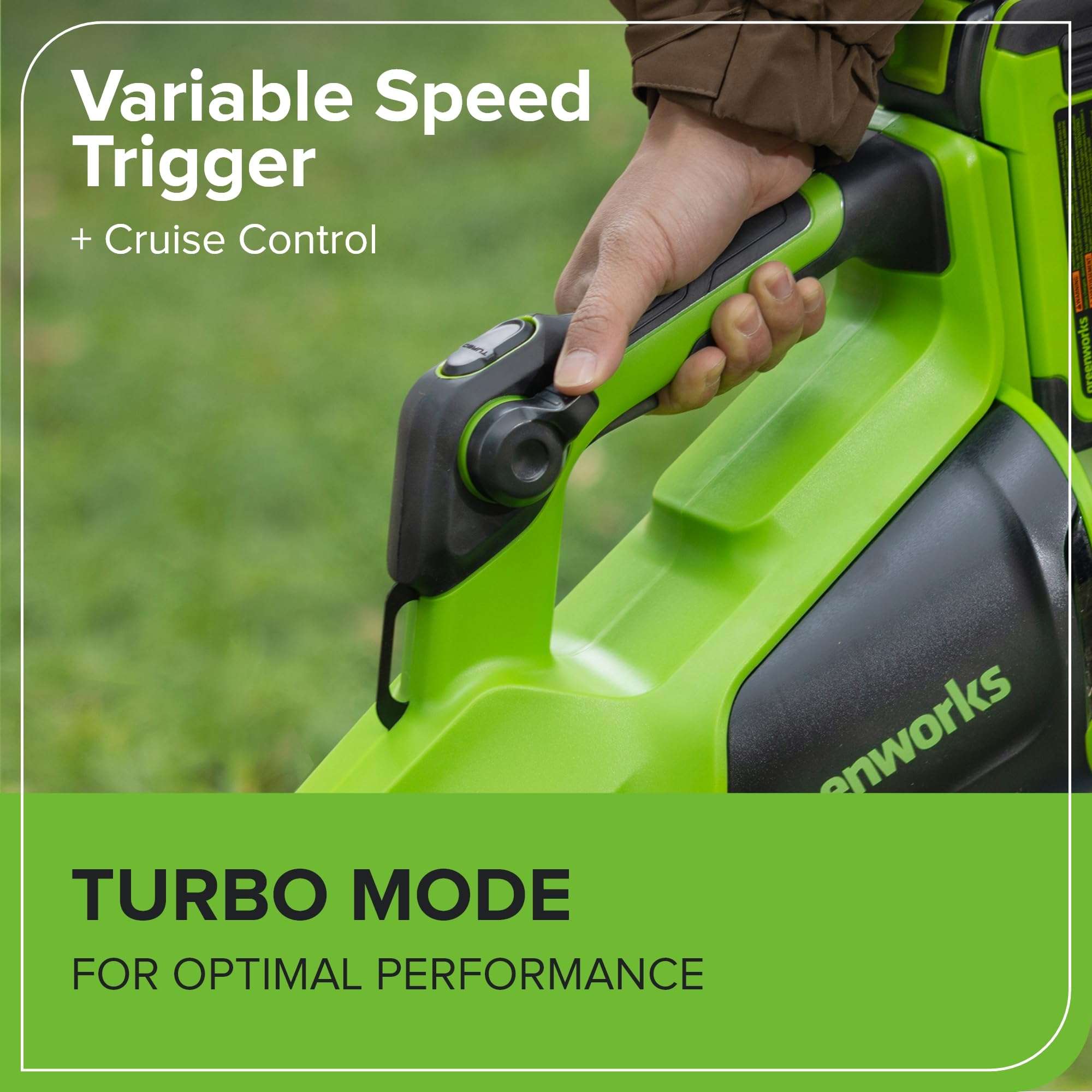 [Bonus Battery] Greenworks 40V (730 CFM / 190 MPH) Cordless Brushless Leaf Blower, 5.0Ah + Bonus 4.0Ah Battery and 5A Rapid Charger 5