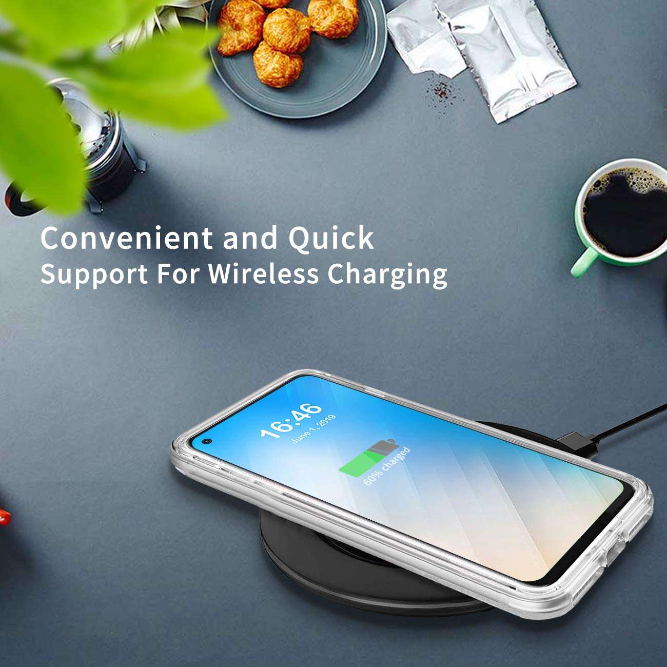 AIRWEE Moto G Power case, Dual Layer Moto G8 Power Clear Case with Hard PC+TPU Shockproof Bumper Protective Cover for Motorola Moto G Power 2020,Tropical Palm Tree 4