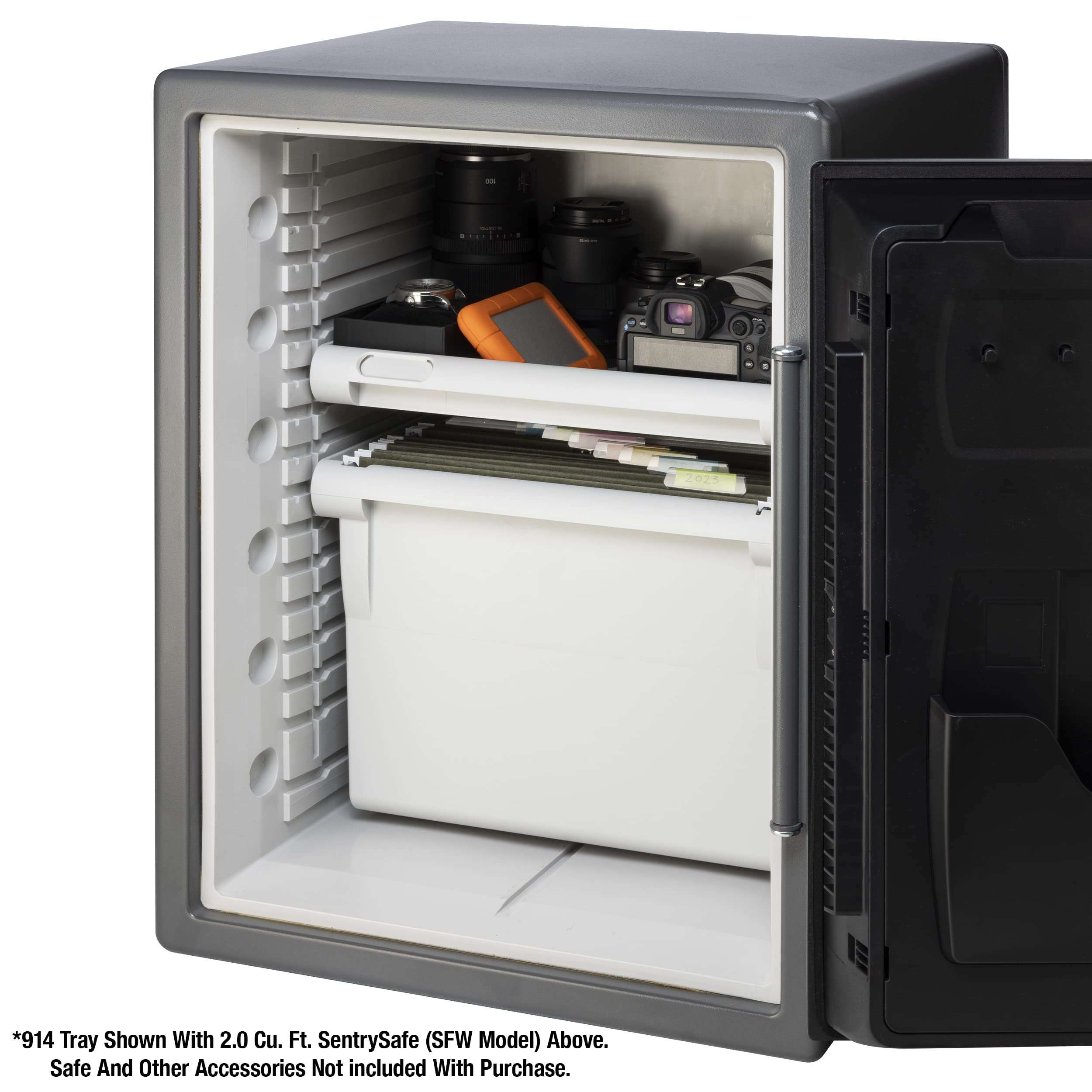 SentrySafe White Shelf Insert for SFW205 Fireproof and Waterproof Safes, Multi-Positional Shelf Storage Accessory for Safes, 914 3