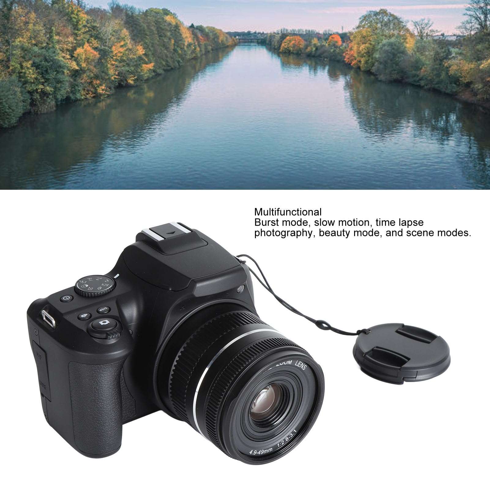 64MP Digital Camera, 4k Cameras for Photography, Vlogging Camera with 40X Zoom for Photography Video 4