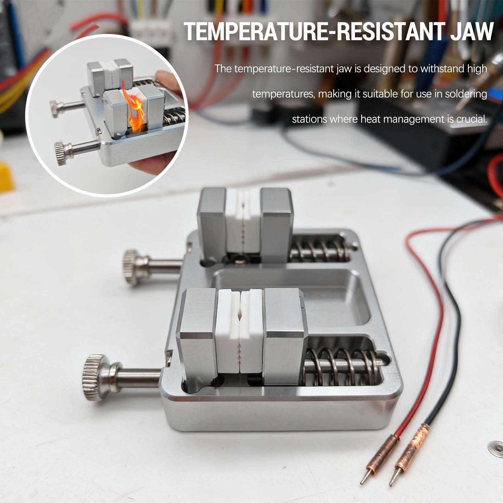 Heavy-Duty Aluminum Welding Clamp for Soldering Station - Temperature-Resistant Jaw, Circuit Board and Soldering Wire Clamp, Adjustable Fixture Bracket, DIY Soldering Aid Tool 6