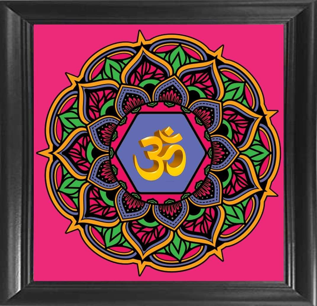 YANTRAM VEDIC PRODUCTS AUM Wall Frame Office Table Frame with POSSITIVE Energy with Set of 4 PCS 5