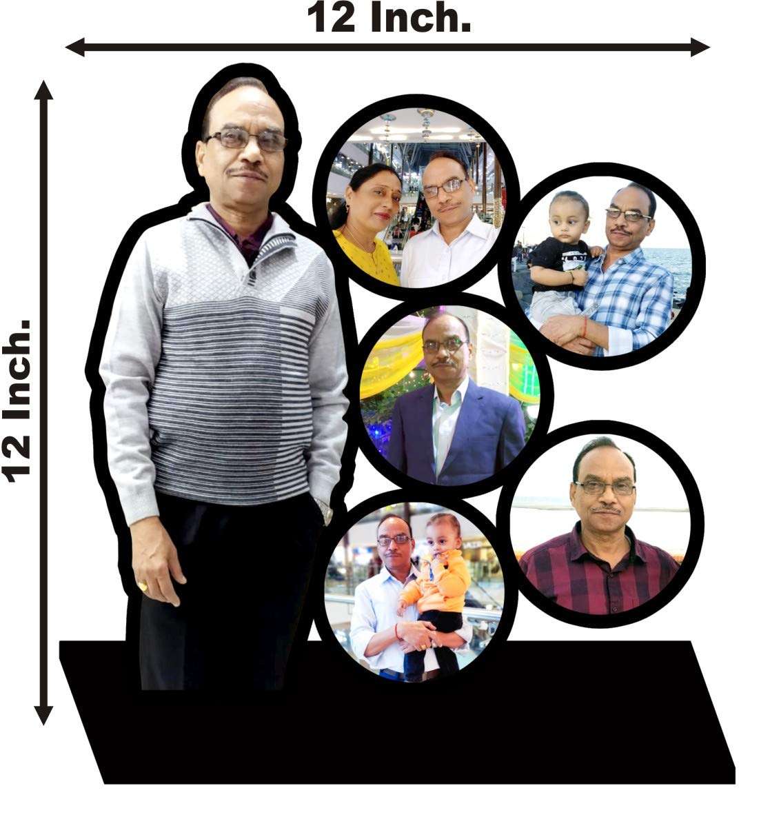 Express-O-Board Personalised Gift Photo Cutout Stand on PVC Board (12 in x 12 in) 2