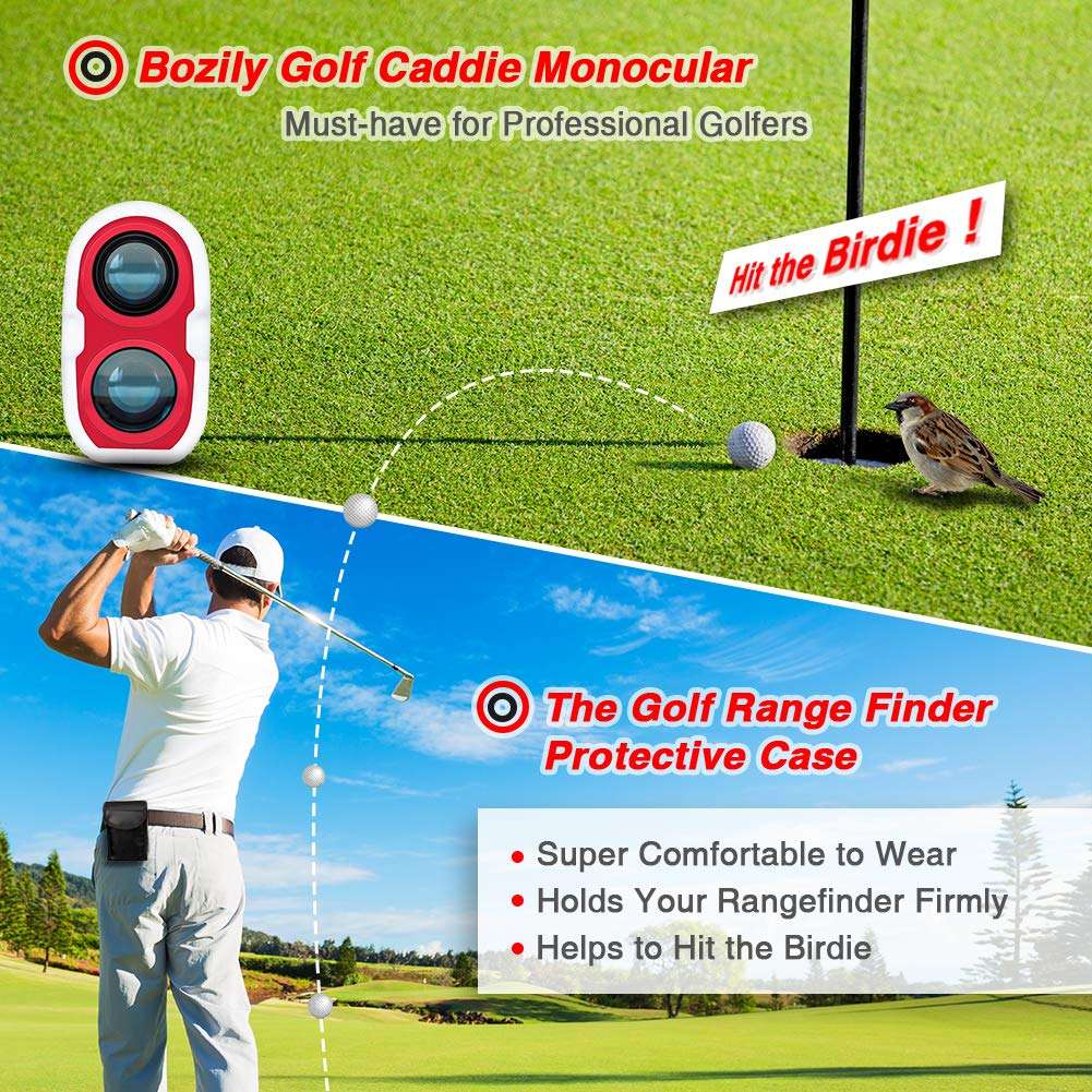 Bozily Golf Rangefinder,Hunting Rangefinder 6X Laser Range Finder 1000 Yards with Slope ON/Off Technology, Fast Flag-Lock, Continuous Scan Support - Tournament Legal Golf Rangefinder 6