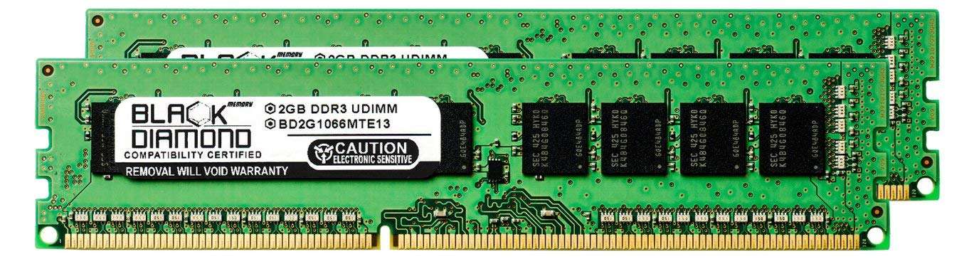 4GB 2X2GB RAM Memory for Compaq HP Z Series Workstations Z420 Workstation Black Diamond Memory Module 240pin PC3-8500 1066MHz DDR3 ECC UDIMM Upgrade 1