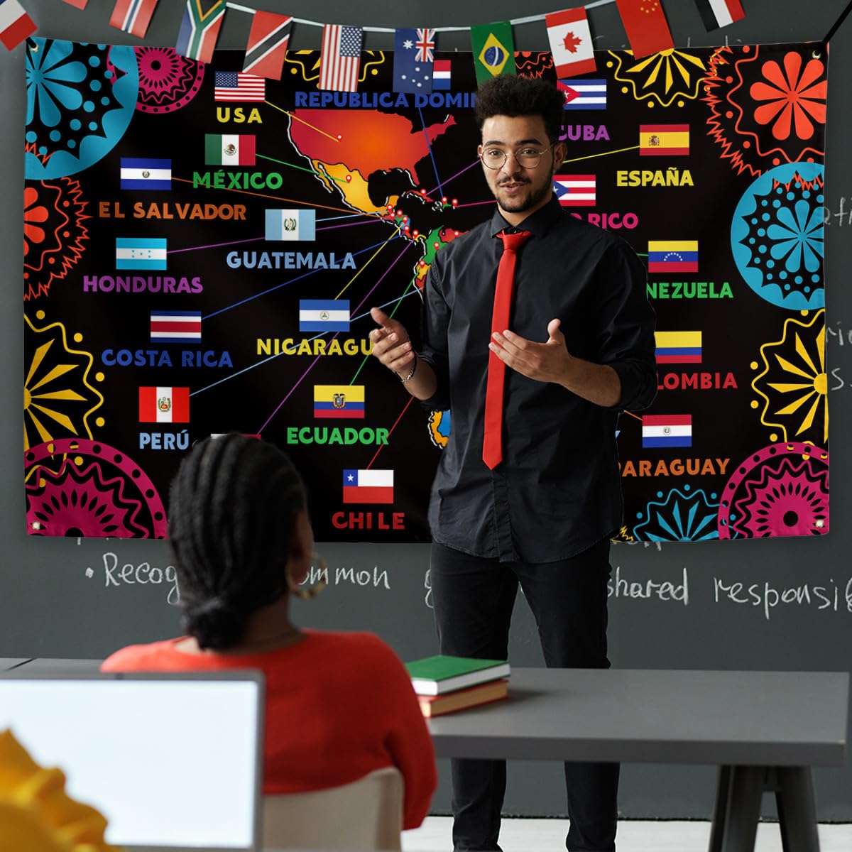 Hispanic Heritage Month Decorations Latin American Banner Spanish Classroom Decorations National Hispanic Heritage Month Decorations for Classroom Home 4