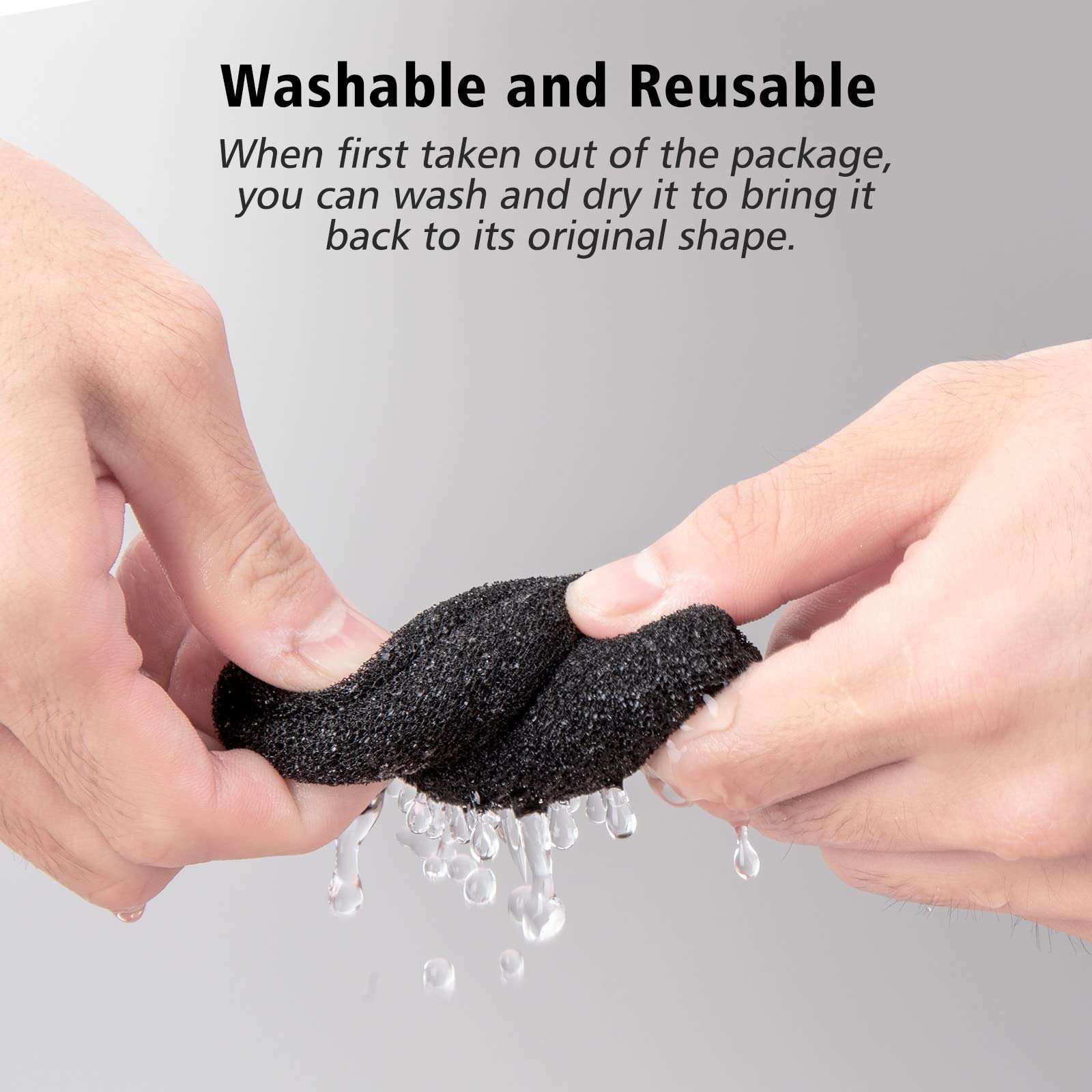 Microphone Foam Mic Windscreen Cover for Blue Yeti, Yeti Pro Microphones, Blue Yeti Pop Filter Wind Shield by SUNMON (Black) 5