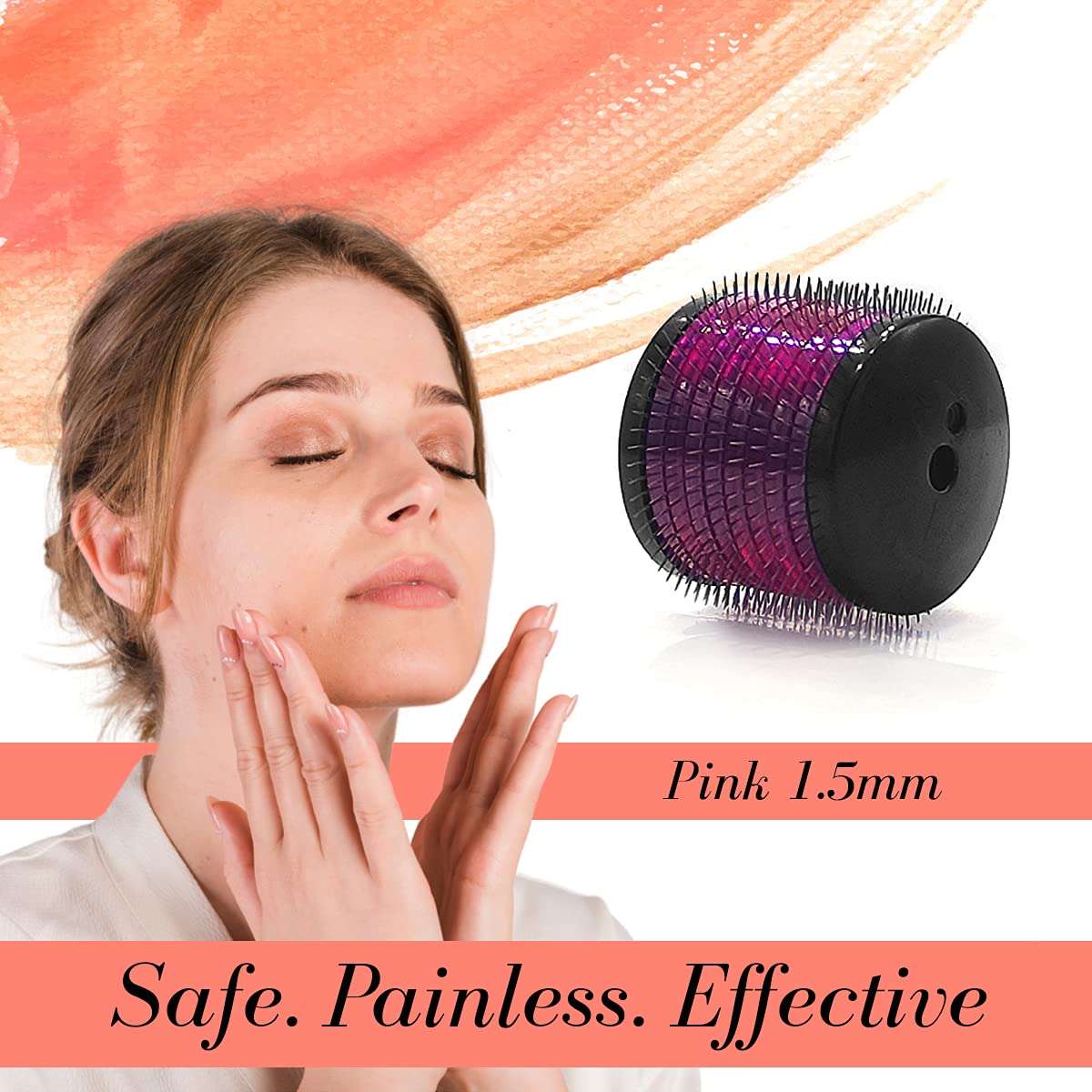 Epyz Derma Roller with 540 Titanium Alloy Needles (1.5mm, Pink) 5