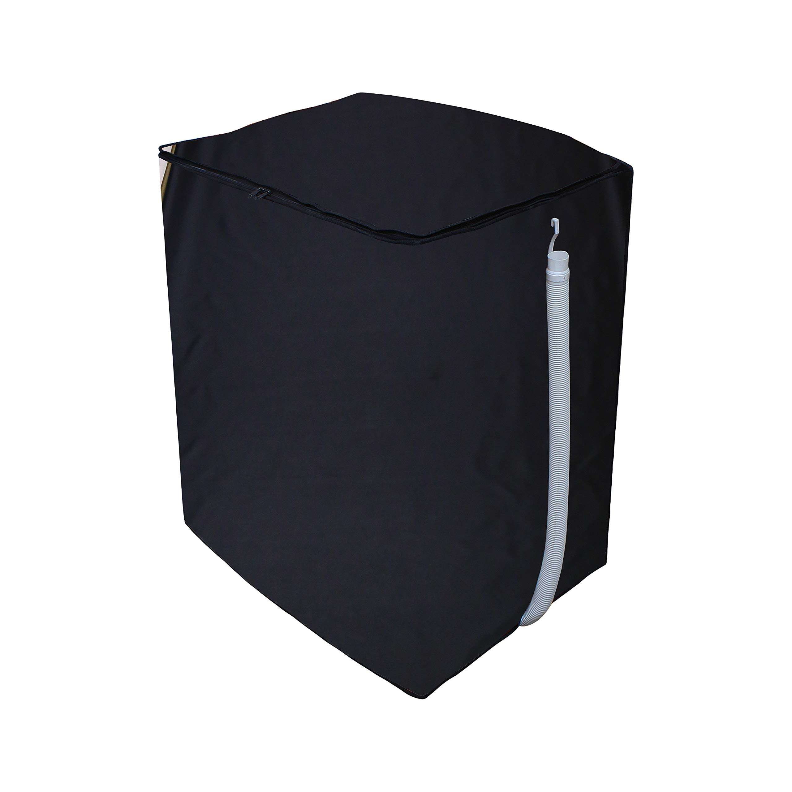 Nitasha Outdoor and Indoor Washing Machine Cover for Kelvinator 8 kg Top Loading Semi-Automatic Washing Machine, KWS-A800CR (Black/Waterproof-dustproof) 2