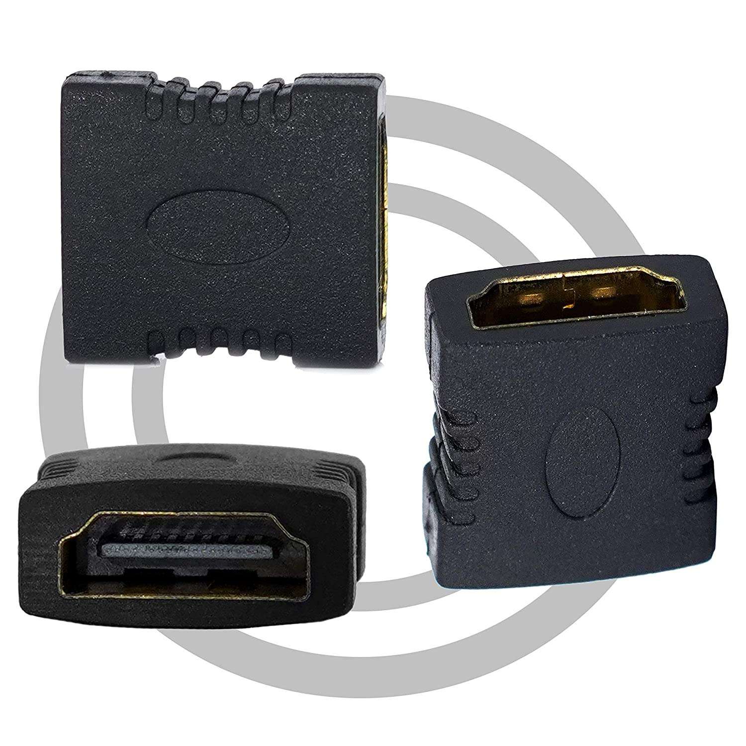 HDMI Female to HDMI Female Cable Adapter Extender Coupler (Pack of 3) 3