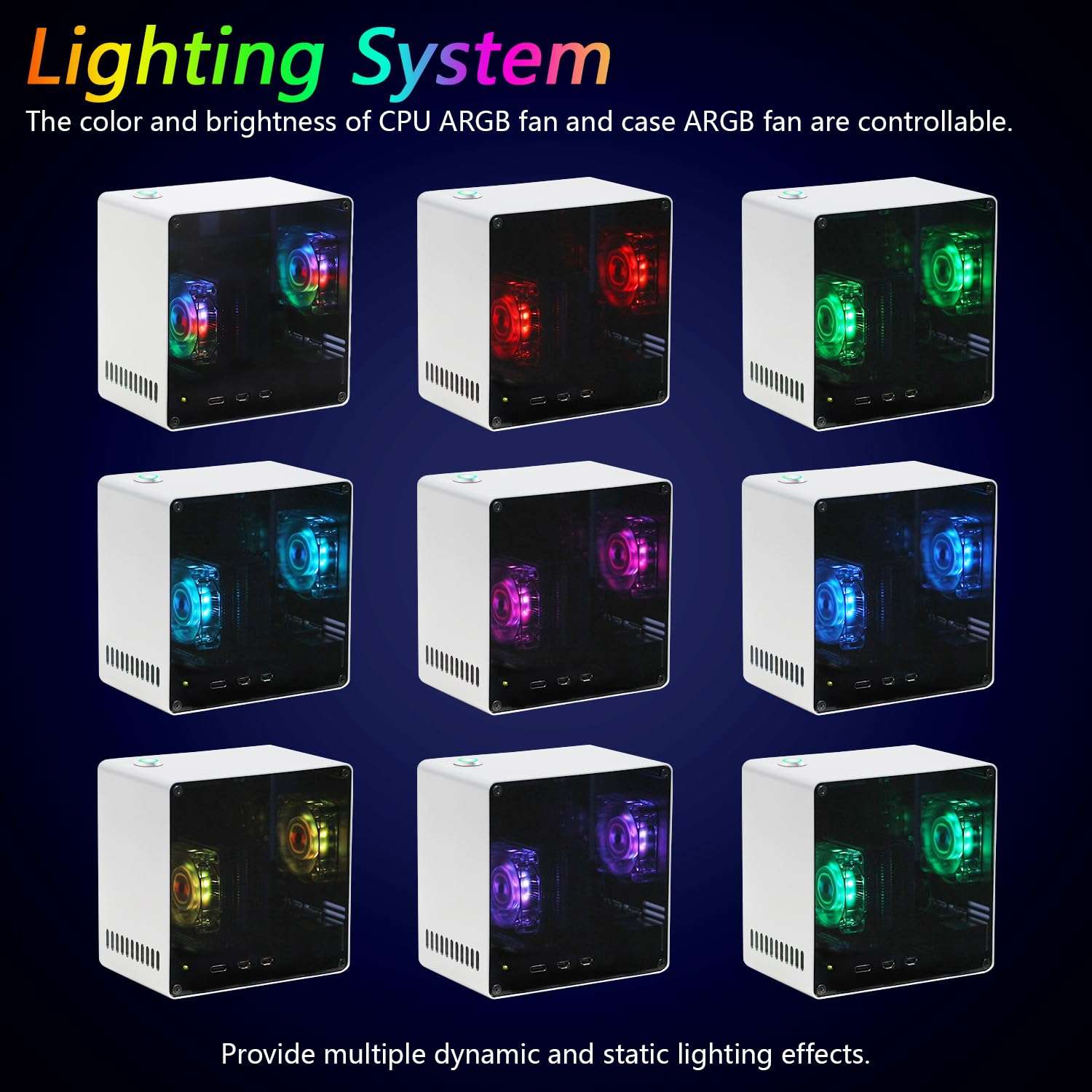 Freenove Case for Raspberry Pi 5 (NOT Included), M.2 NVMe SSD Slot, PWM ARGB Fans Light Sync, CPU Tower Cooler, Power Button with Indicator Light, Setup Software 5