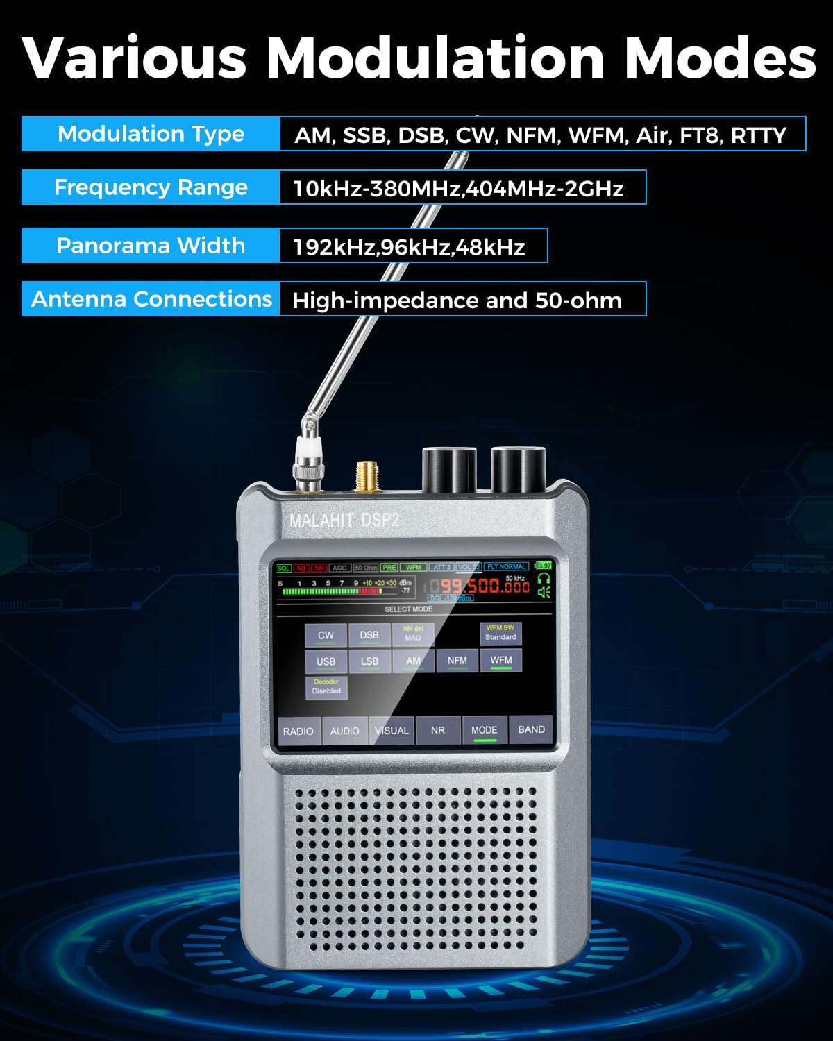 GOOZEEZOO Malachite DSP2 Radio Receiver & Spare Decoders Frequency Tuning Decoder & Volume Decoder 5