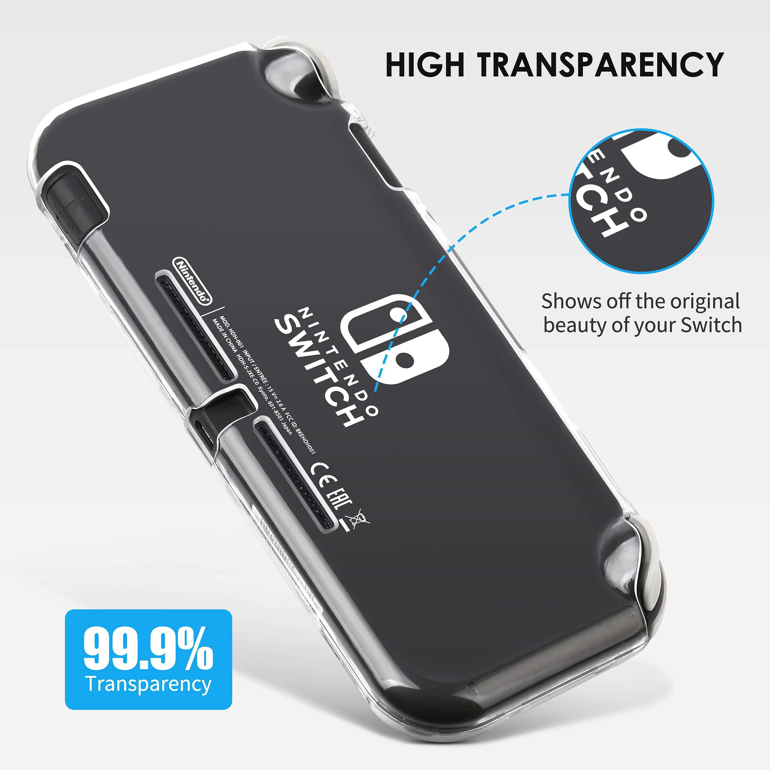 Nintendo Switch Lite Case Xforten Clear Protective Case Cover for Nintendo Switch Lite, HD Clear Case with a Screen Protector 6