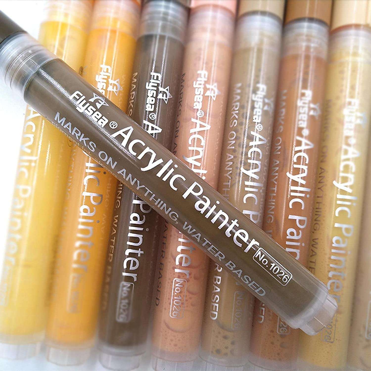 GIANTE 12 Color Acrylic Paint Pens 3.0mm Medium Tip Paint Markers Home DIY Painting (59035135GI) 1