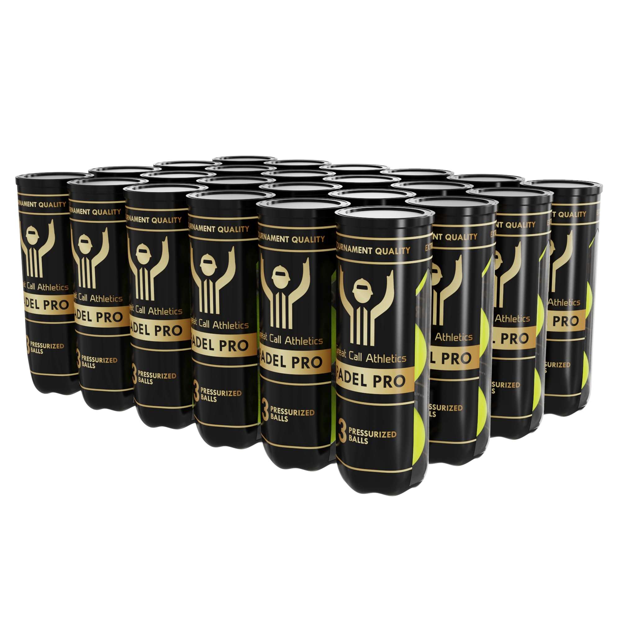 Great Call Athletics | Padel Pro Balls | Professional Tournament Quality | 3 Ball Can Pressurized Performance Game for Racket (24) 3