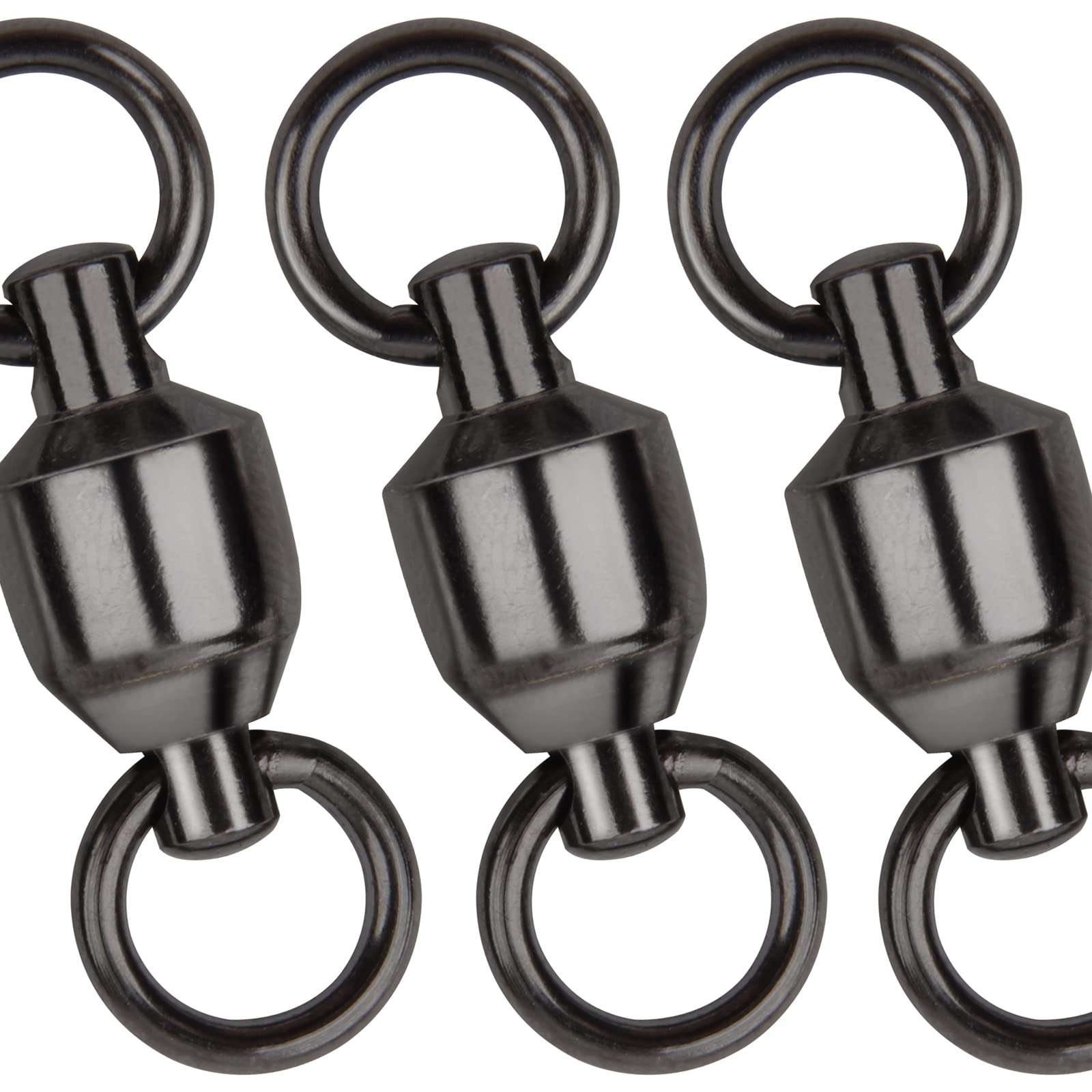 JSHANMEI Fishing Swivels Ball Bearing Swivels, High Strength Stainless Steel Solid Welded Rings Saltwater Fishing Swivels Connector Fishing Tackle Accessories #4 15pcs 1