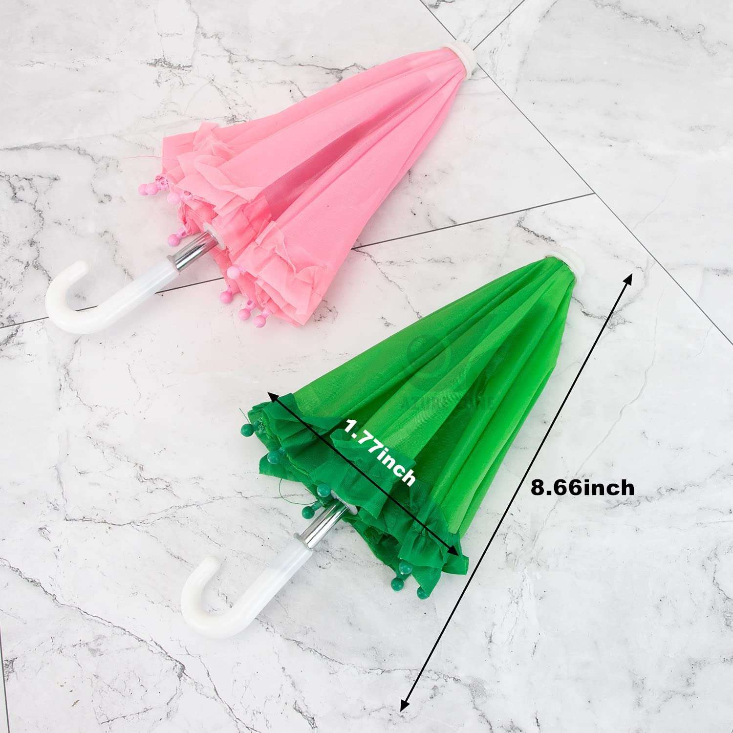 Azure Zone, 5 Pack Colorful Mini Umbrella Cute Mini Sunny Rainy Umbrella for Decoration Photography Props Supplies 6