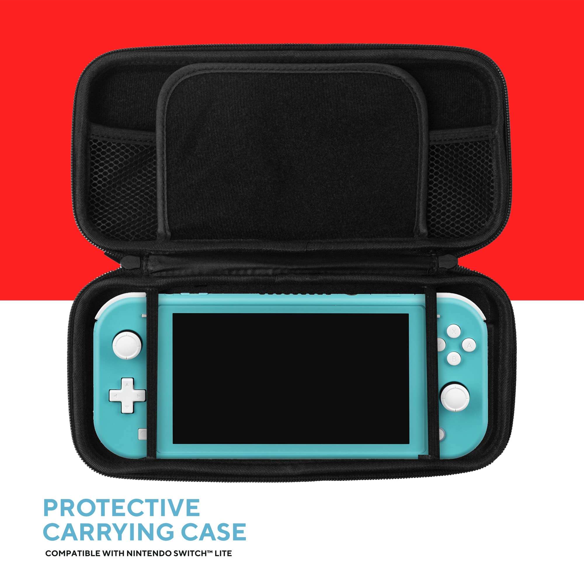 Protective Carrying Case Compatible With Nintendo Switch Lite, Blue; Red (NLCASE550) 3