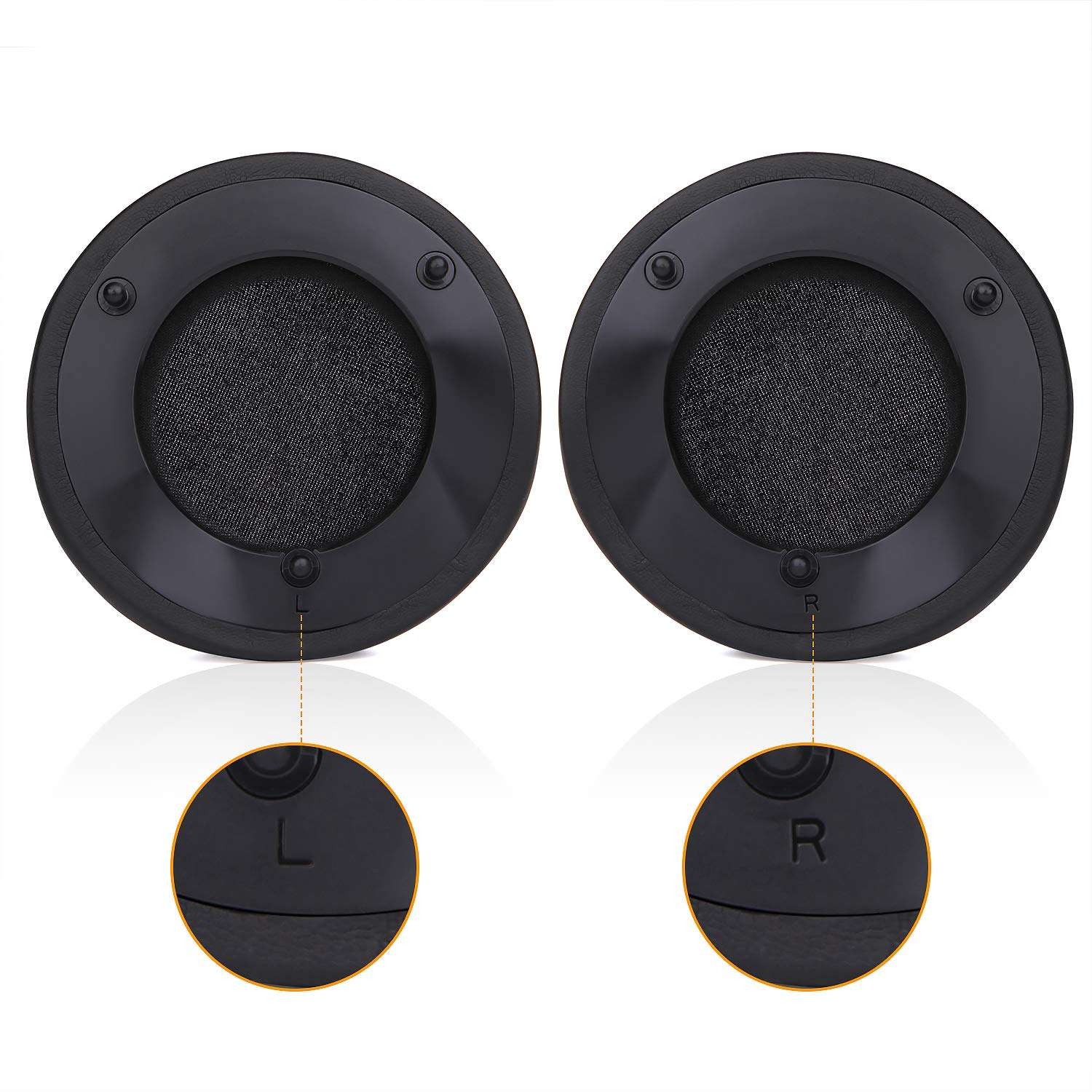 ManO'War Earpads, JARMOR Replacement Memory Foam Ear Cushion Kit Pad Cover for Razer Razer ManO'War Headphone ONLY (Black) 4